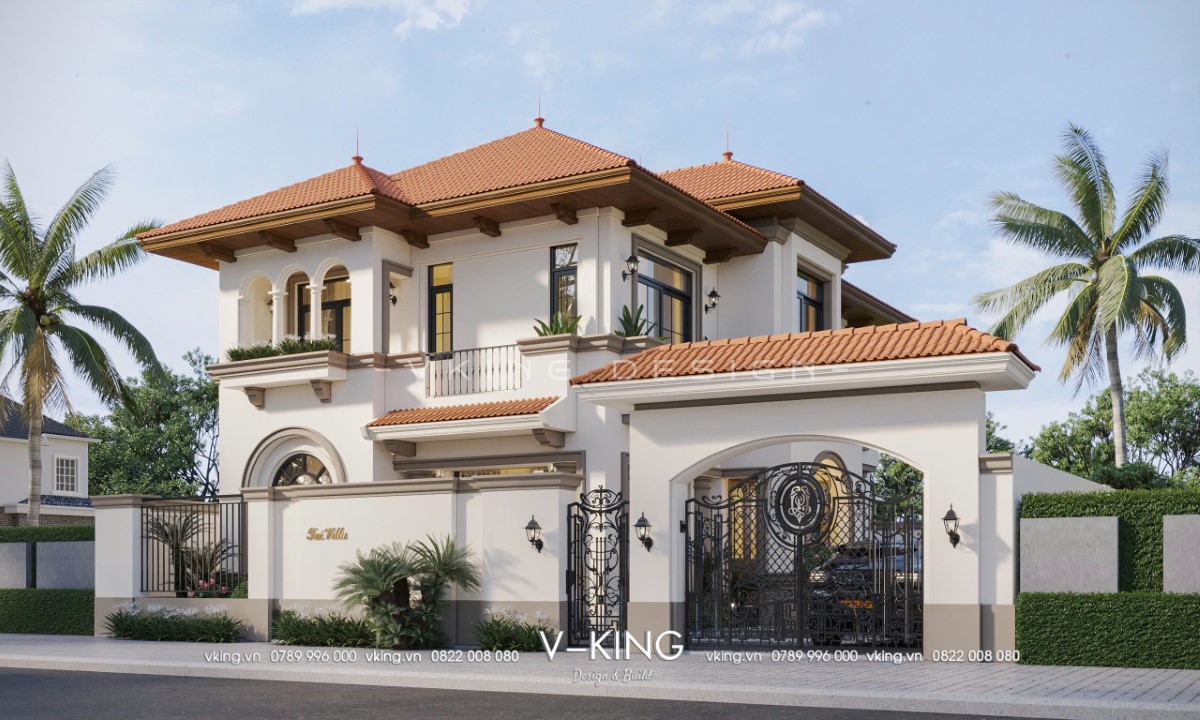 Mẫu nhà 2 tầng phong cách địa trung hải