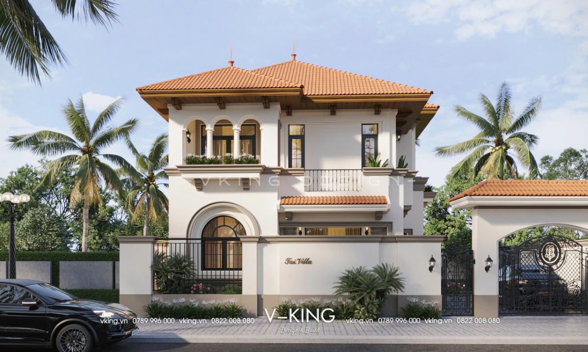 Mẫu nhà 2 tầng phong cách địa trung hải