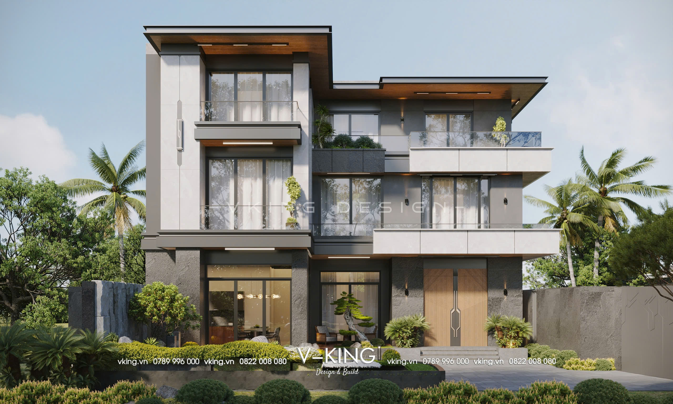 thiet ke nha chu L hien dai 3 tang VK25001 1