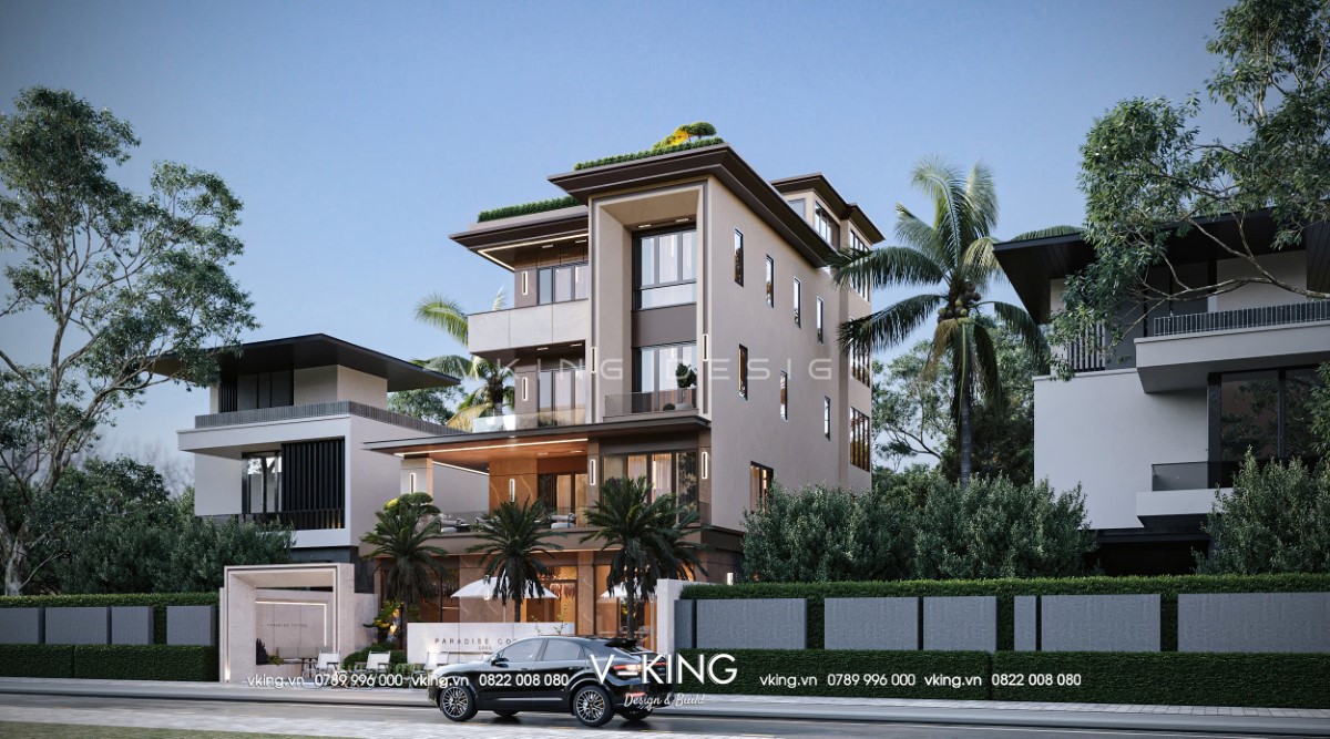 BIỆT THỰ 5 TẦNG HIỆN ĐẠI Biệt thự 5 tầng hiện đại