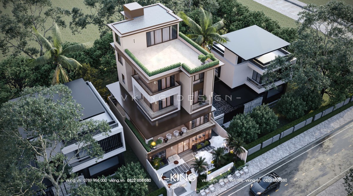 BIỆT THỰ 5 TẦNG HIỆN ĐẠI Biệt thự 5 tầng hiện đại