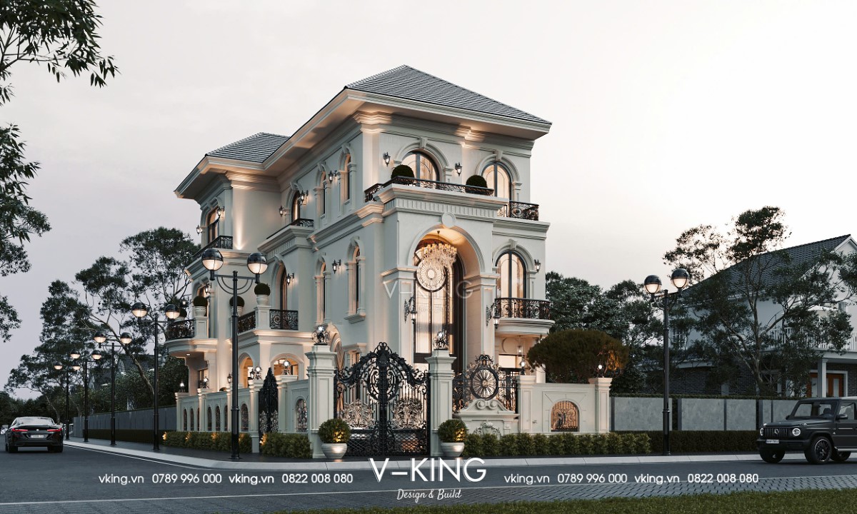 BÍ QUYẾT THIẾT KẾ BIỆT THỰ TÂN CỔ ĐIỂN ĐẠT CHUẨN TINH TẾ VÀ KHÓ LỖI THỜI 6 Nhà 3 tầng tân cổ điển