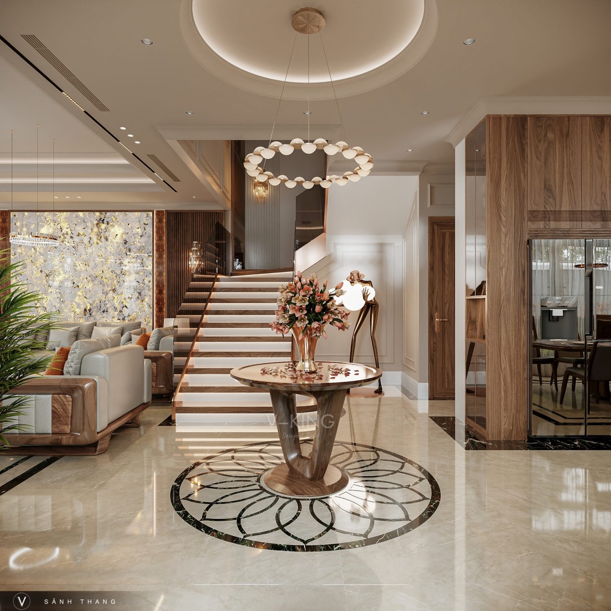 MẪU THIẾT KẾ NỘI THẤT TÂN CỔ ĐIỂN SANG TRỌNG NT24041 9 Nội thất tân cổ điển