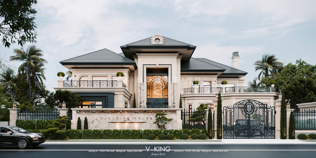 KHÁM PHÁ VẺ ĐẸP BỀN VỮNG CỦA BIỆT THỰ 2 TẦNG PHONG CÁCH MỚI 1 Biệt thự tân cổ điển 2 tầng