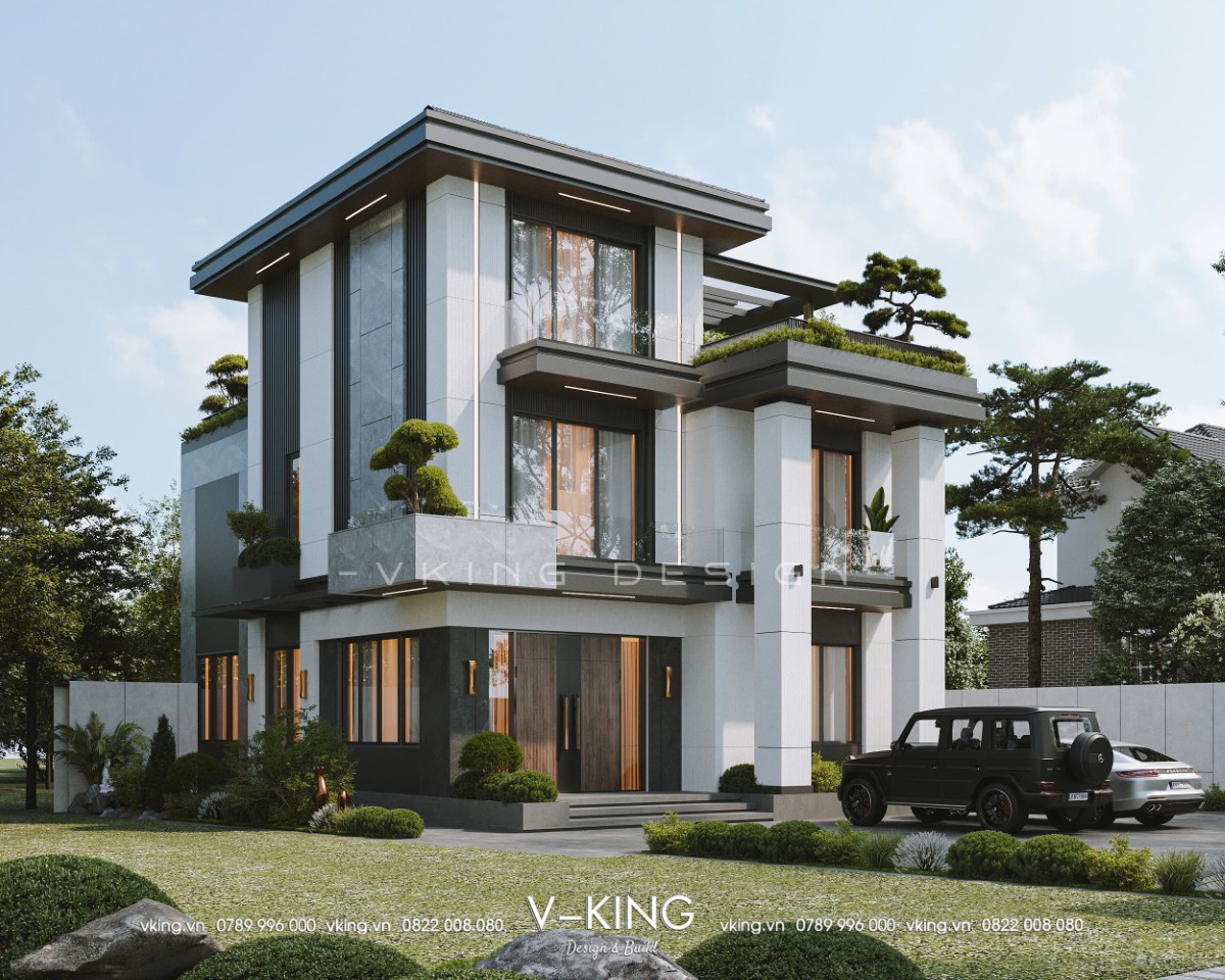 MẪU NHÀ 3 TẦNG HIỆN ĐẠI MÁI NHẬT VK25041 2 mau nha 3 tang hien dai VK25041 2