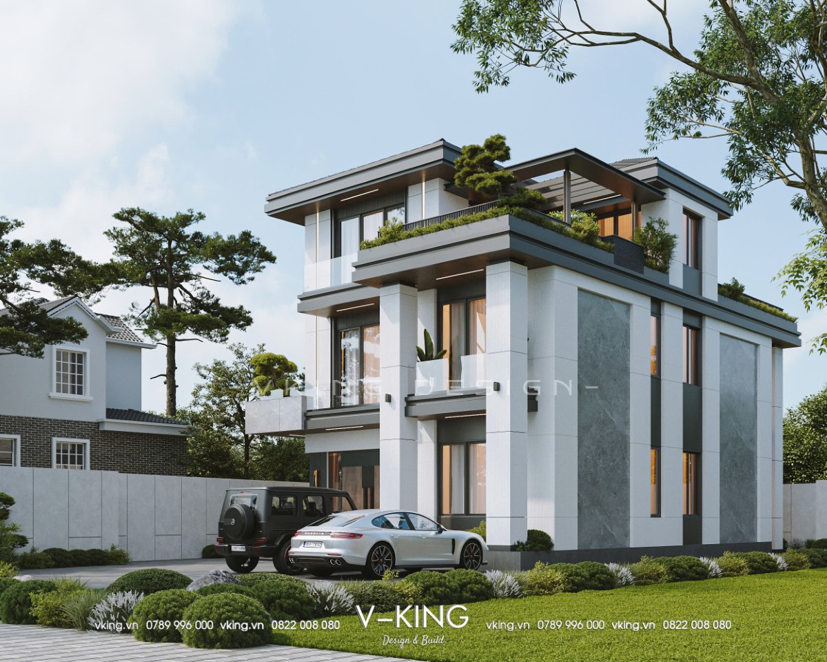 MẪU NHÀ 3 TẦNG HIỆN ĐẠI MÁI NHẬT VK25041 3 mau nha 3 tang hien dai VK25041 3