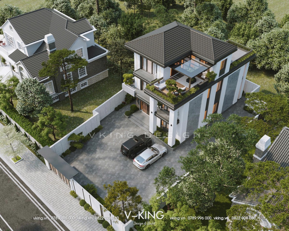 MẪU NHÀ 3 TẦNG HIỆN ĐẠI MÁI NHẬT VK25041 5 mau nha 3 tang hien dai VK25041 5