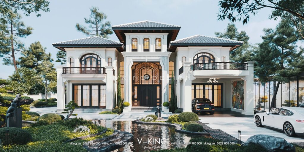Thiết kế biệt thự indochine 2 tầng cuốn hút
