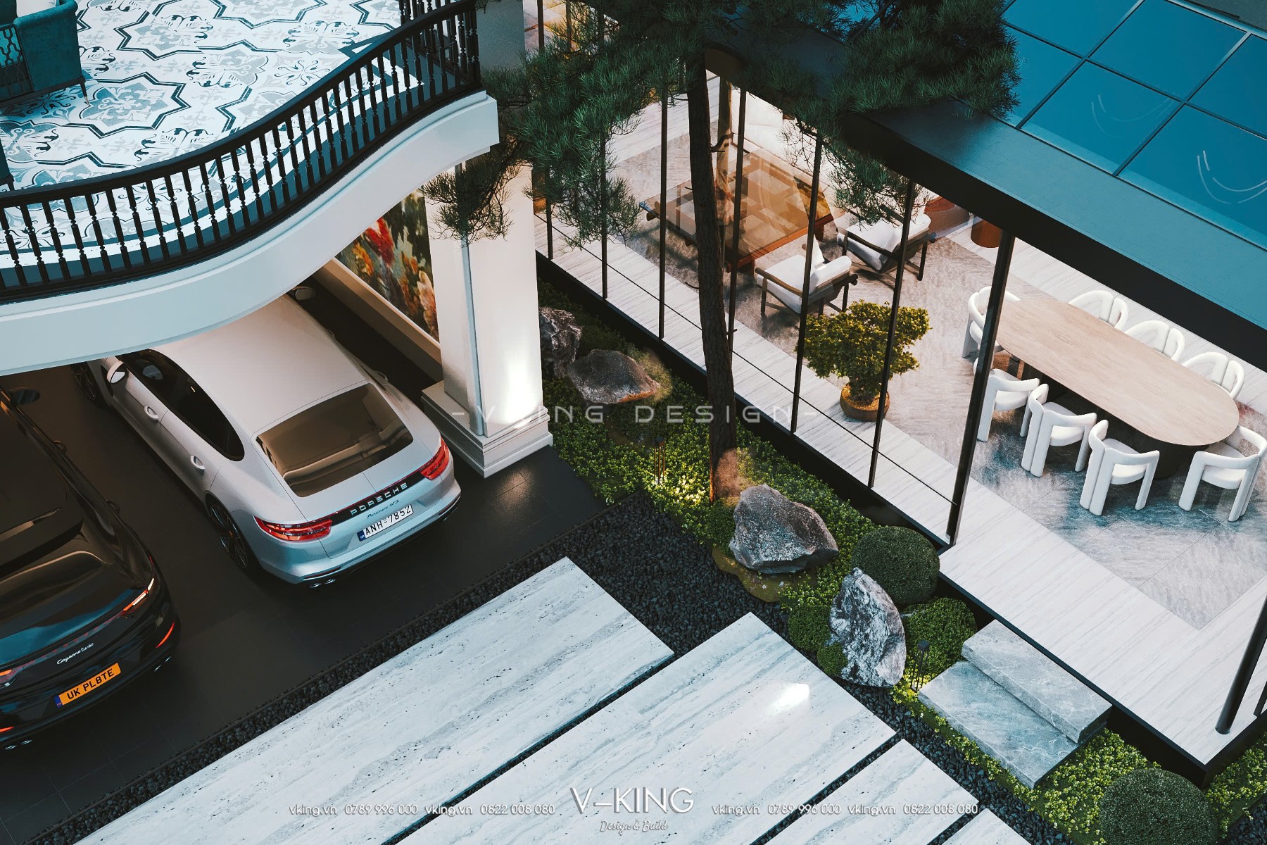 thiet ke biet thu 2 tang phong cach indochine vk25046 8