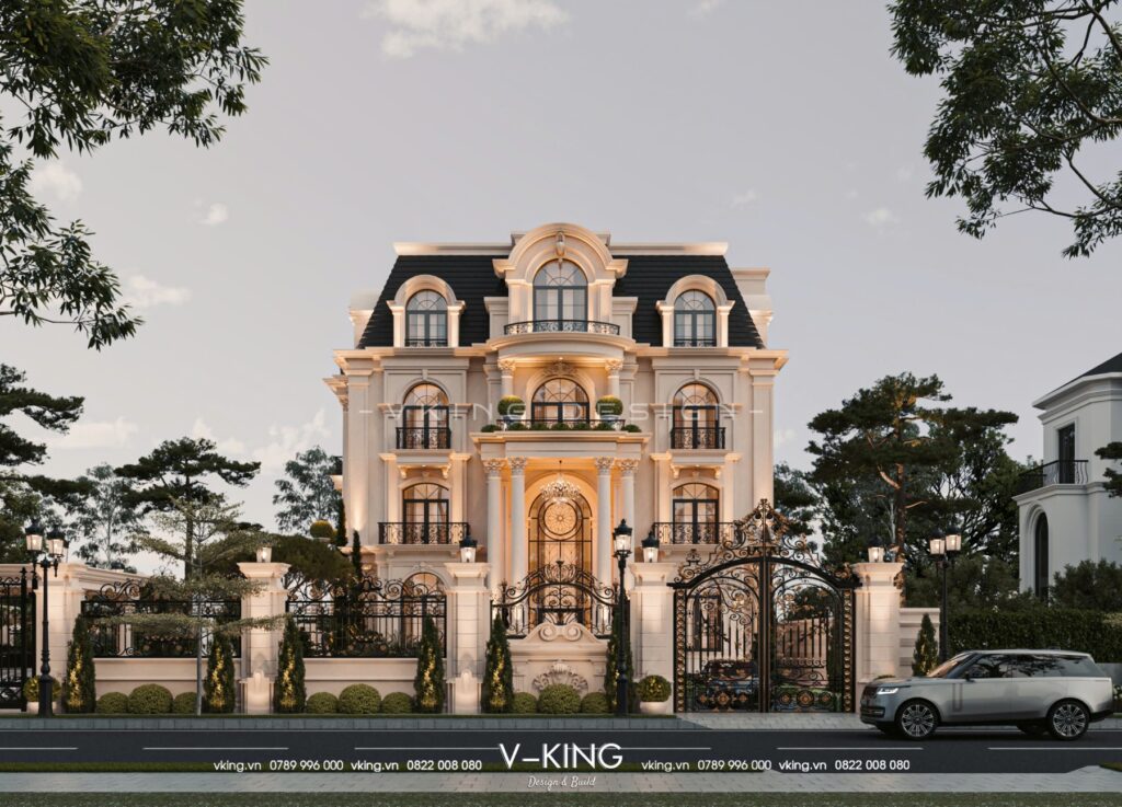 Thiết kế biệt thự tân cổ điển mái mansard
