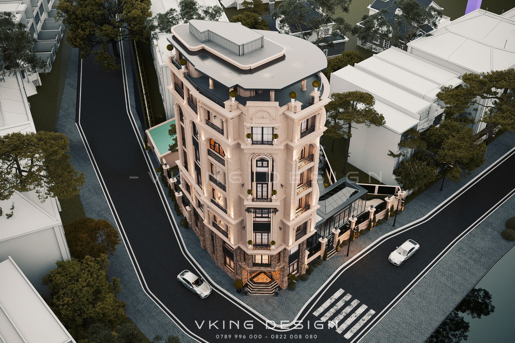 BIỆT THỰ TÂN CỔ ĐIỂN SANG TRỌNG ĐẲNG CẤP TẠI TRUNG TÂM HÀ NỘI VK25054 2 thiet ke biet thu tan co dien dang cap sang trong vk25054 3