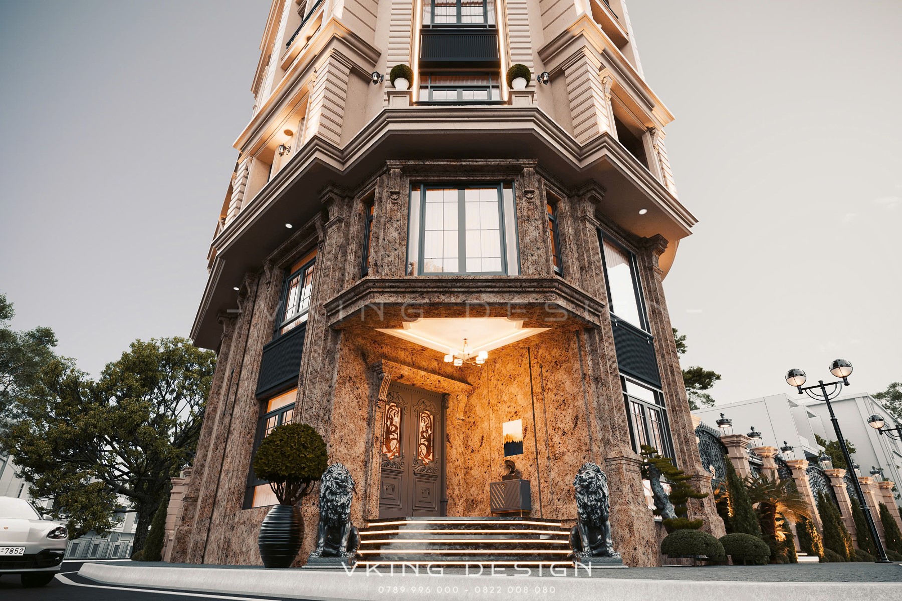 BIỆT THỰ TÂN CỔ ĐIỂN SANG TRỌNG ĐẲNG CẤP TẠI TRUNG TÂM HÀ NỘI VK25054 6 thiet ke biet thu tan co dien dang cap sang trong vk25054 6