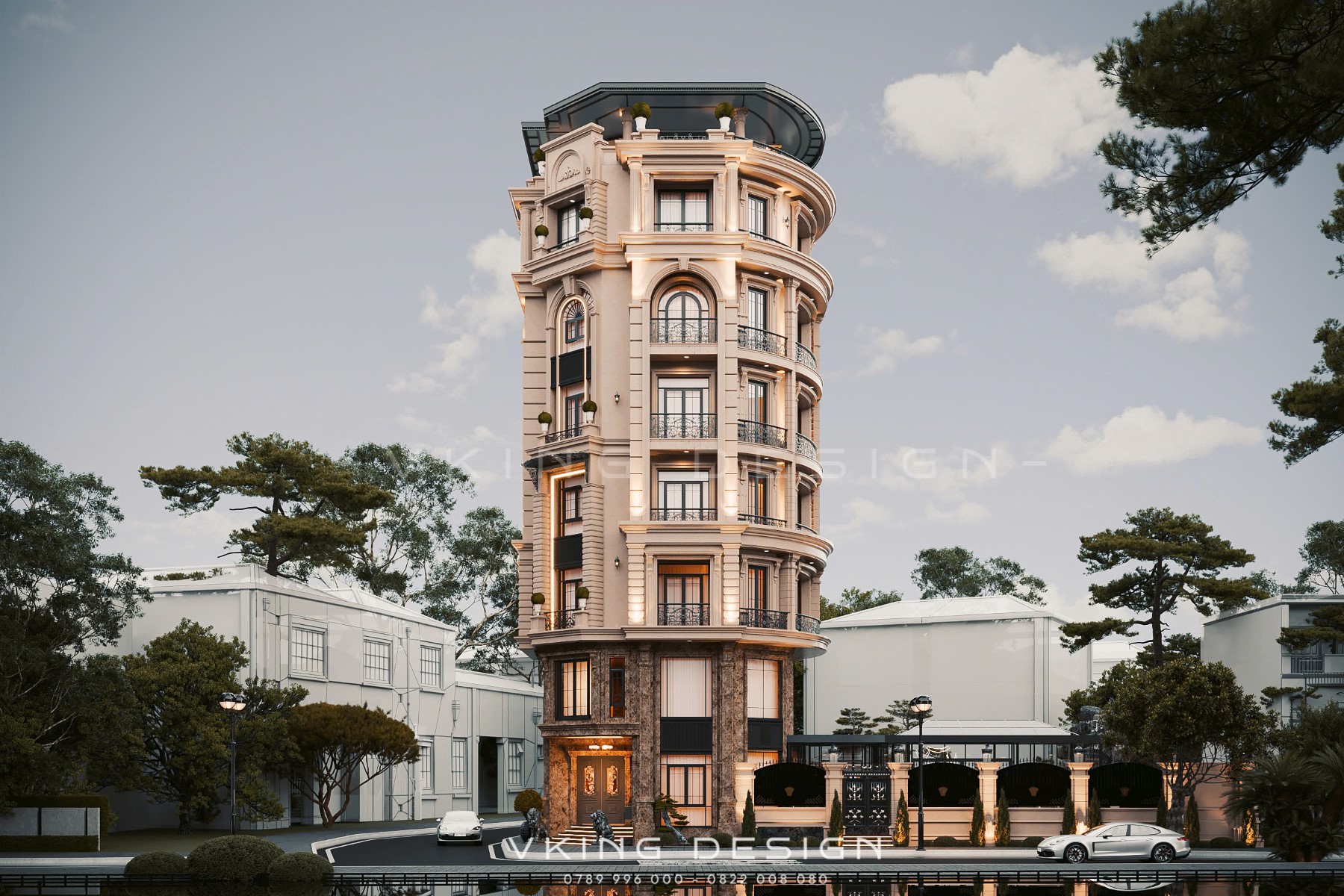 BIỆT THỰ TÂN CỔ ĐIỂN SANG TRỌNG ĐẲNG CẤP TẠI TRUNG TÂM HÀ NỘI VK25054 4 thiet ke biet thu tan co dien dang cap sang trong vk25054 7