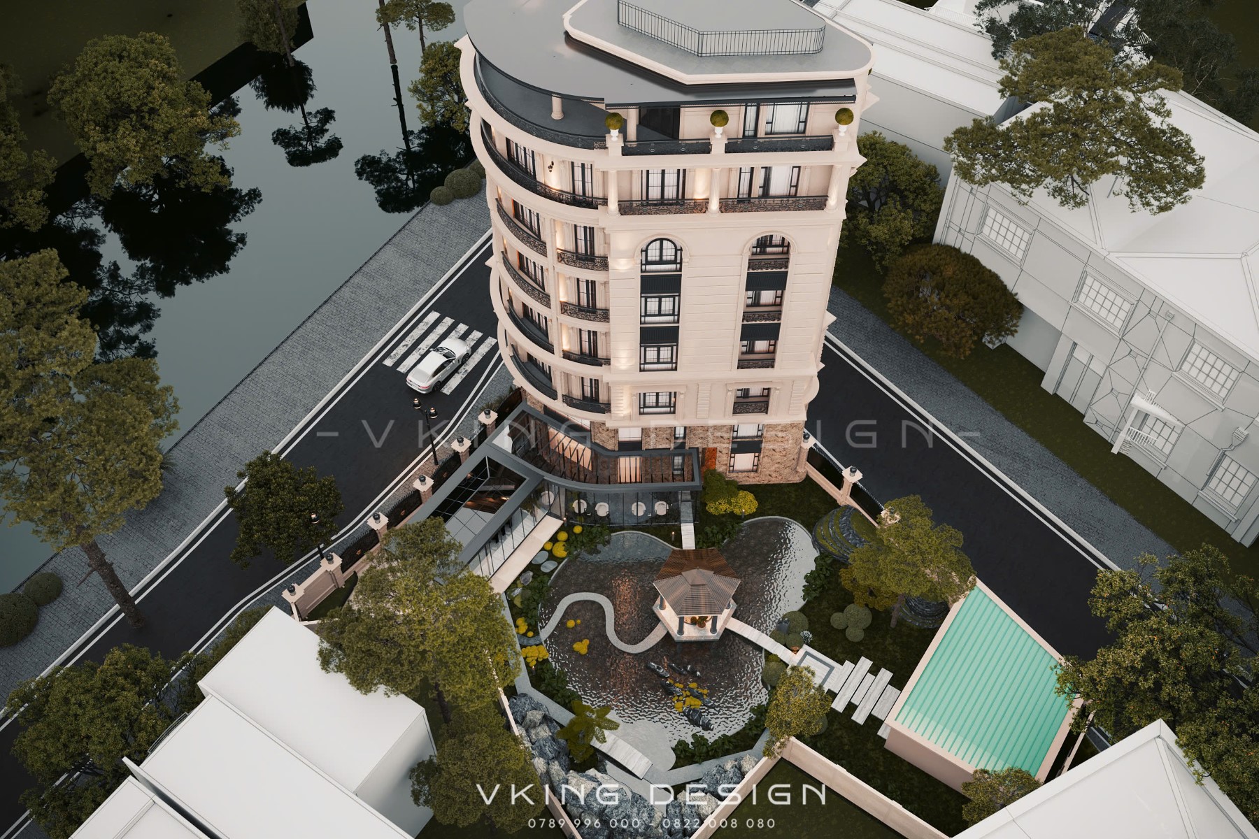 BIỆT THỰ TÂN CỔ ĐIỂN SANG TRỌNG ĐẲNG CẤP TẠI TRUNG TÂM HÀ NỘI VK25054 5 thiet ke biet thu tan co dien dang cap sang trong vk25054 8