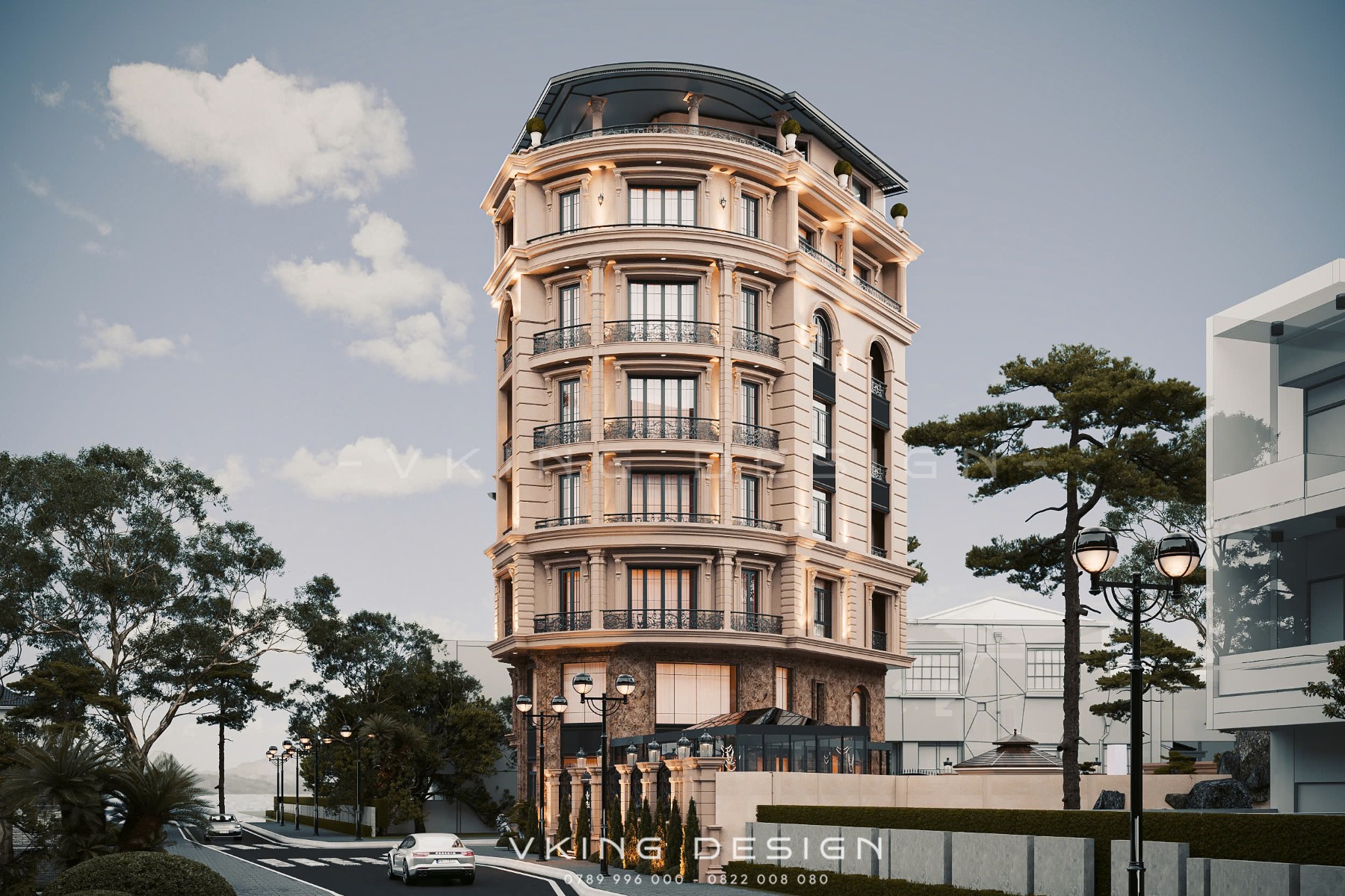 BIỆT THỰ TÂN CỔ ĐIỂN SANG TRỌNG ĐẲNG CẤP TẠI TRUNG TÂM HÀ NỘI VK25054 1 thiet ke biet thu tan co dien dang cap sang trong vk25054 9