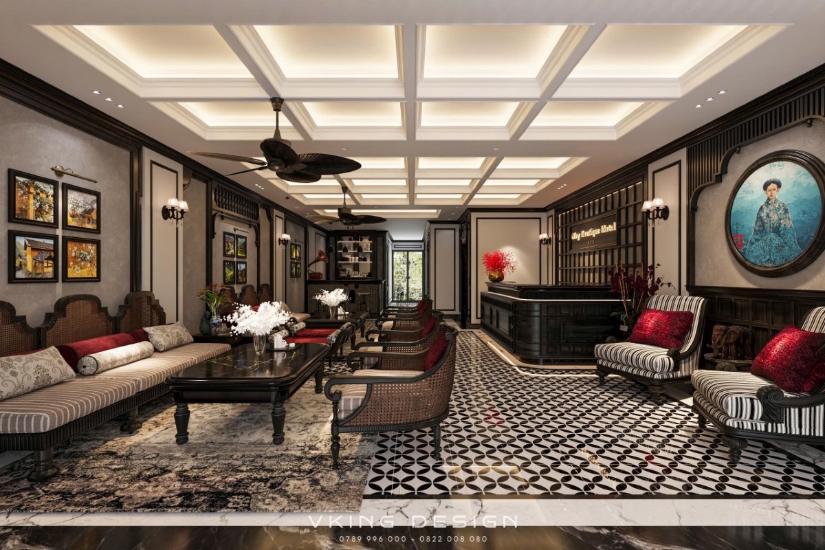 NỘI THẤT KHÁCH SẠN PHONG CÁCH INDOCHINE NT25042 6 noi that khach san phong cach Indochine 6