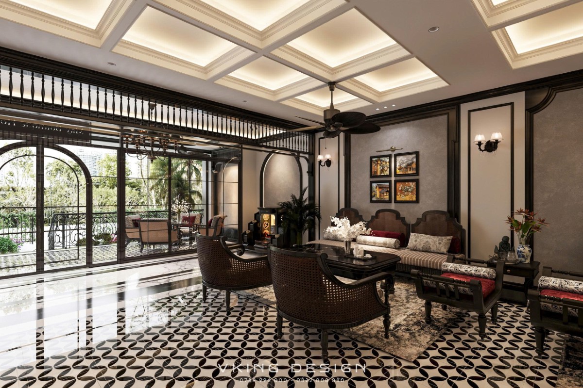 NỘI THẤT KHÁCH SẠN PHONG CÁCH INDOCHINE NT25042 8 noi that khach san phong cach Indochine 8