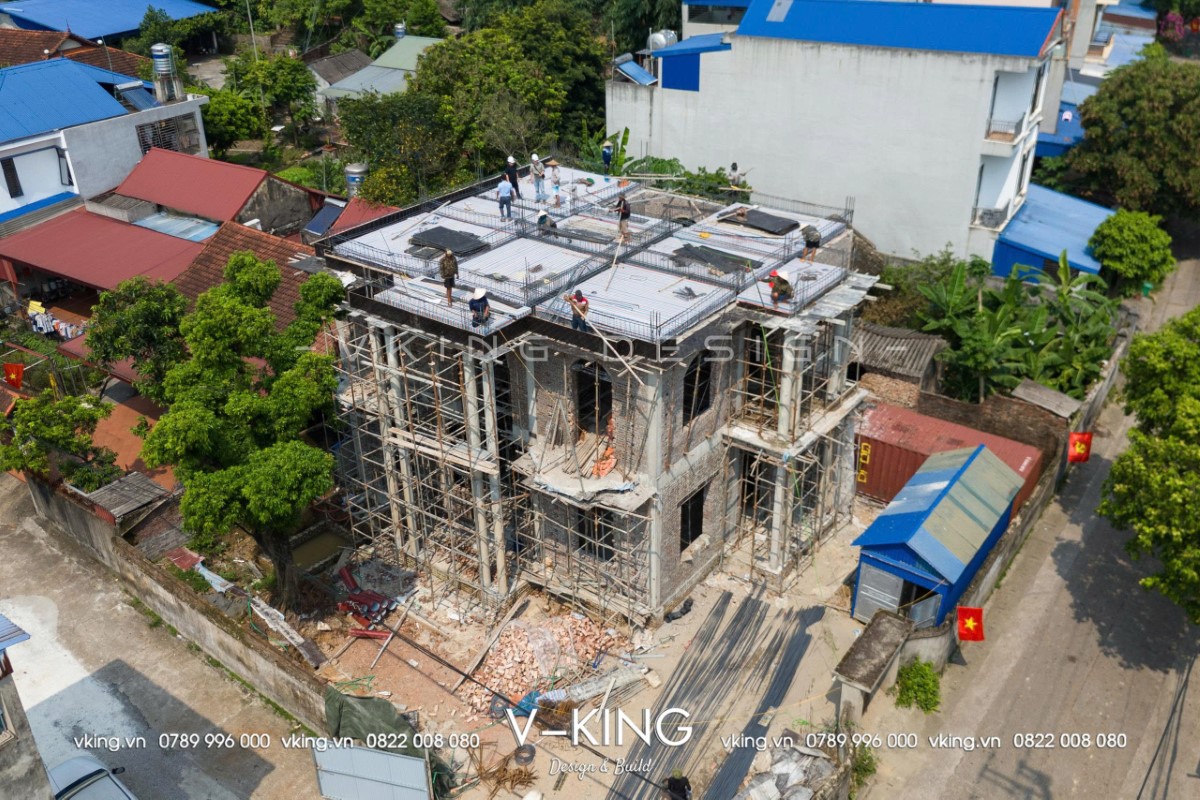 THI CÔNG XÂY DỰNG BIỆT THỰ TÂN CỔ ĐIỂN MÁI MANSARD VK24149-TC 6 thi cong xay dung biet thu tan co dien VK24149 2