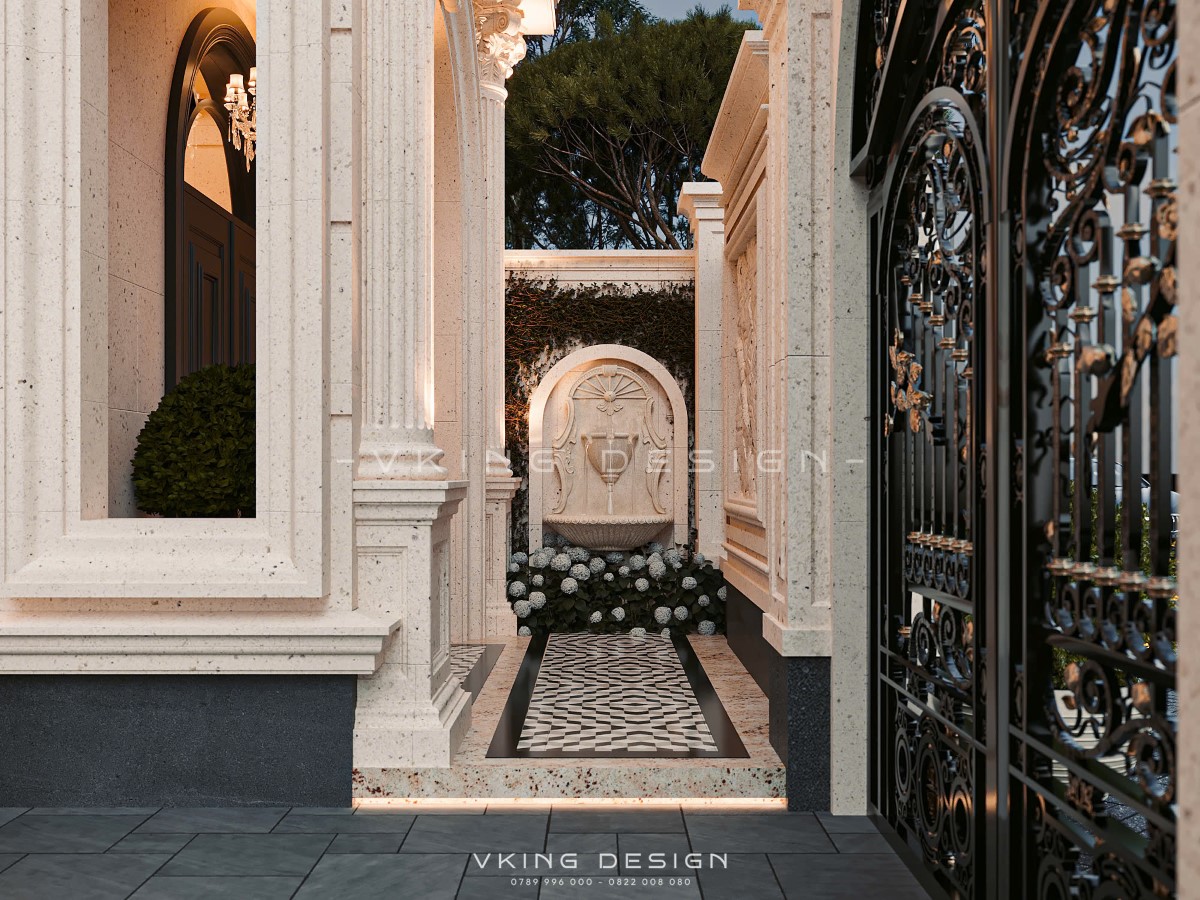 NHÀ CHỮ L 3 TẦNG TÂN CỔ ĐIỂN MÁI MANSARD VK25059 7 nha chu L 3 tang tan co dien VK25059 7