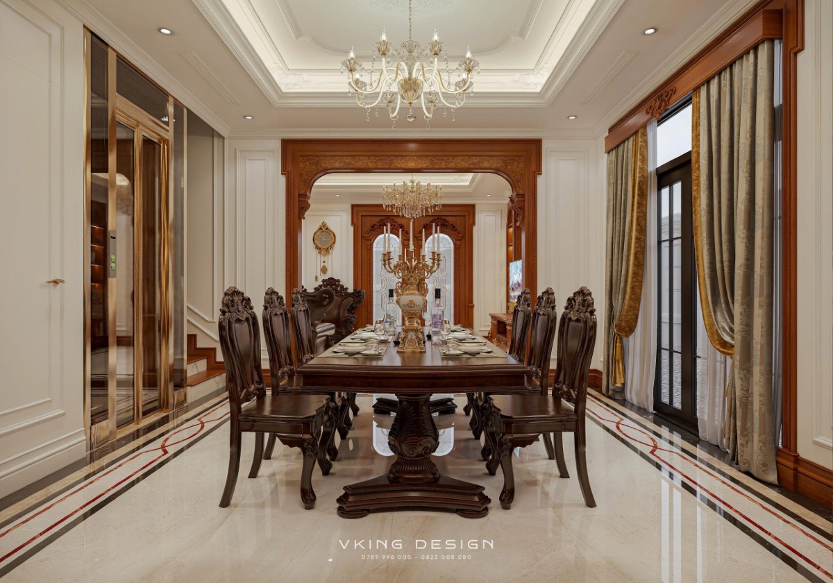 NỘI THẤT TÂN CỔ ĐIỂN GỖ TỰ NHIÊN NT26002 9 noi that tan co dien NT26002 9
