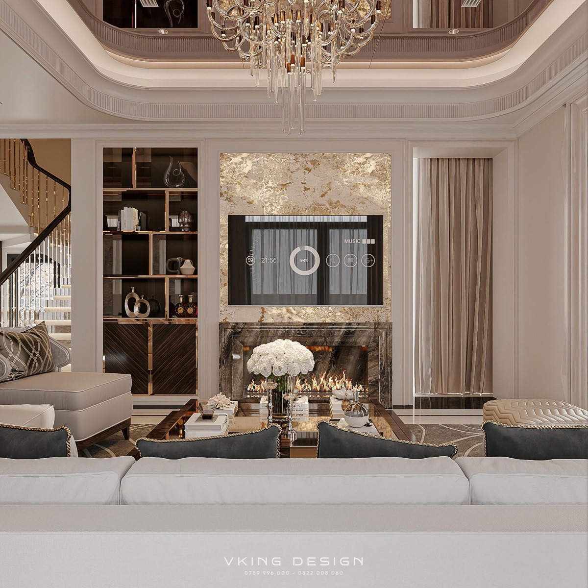MẪU THIẾT KẾ NỘI THẤT LUXURY ĐẲNG CẤP NT26008 2 noi that luxury NT26008 2