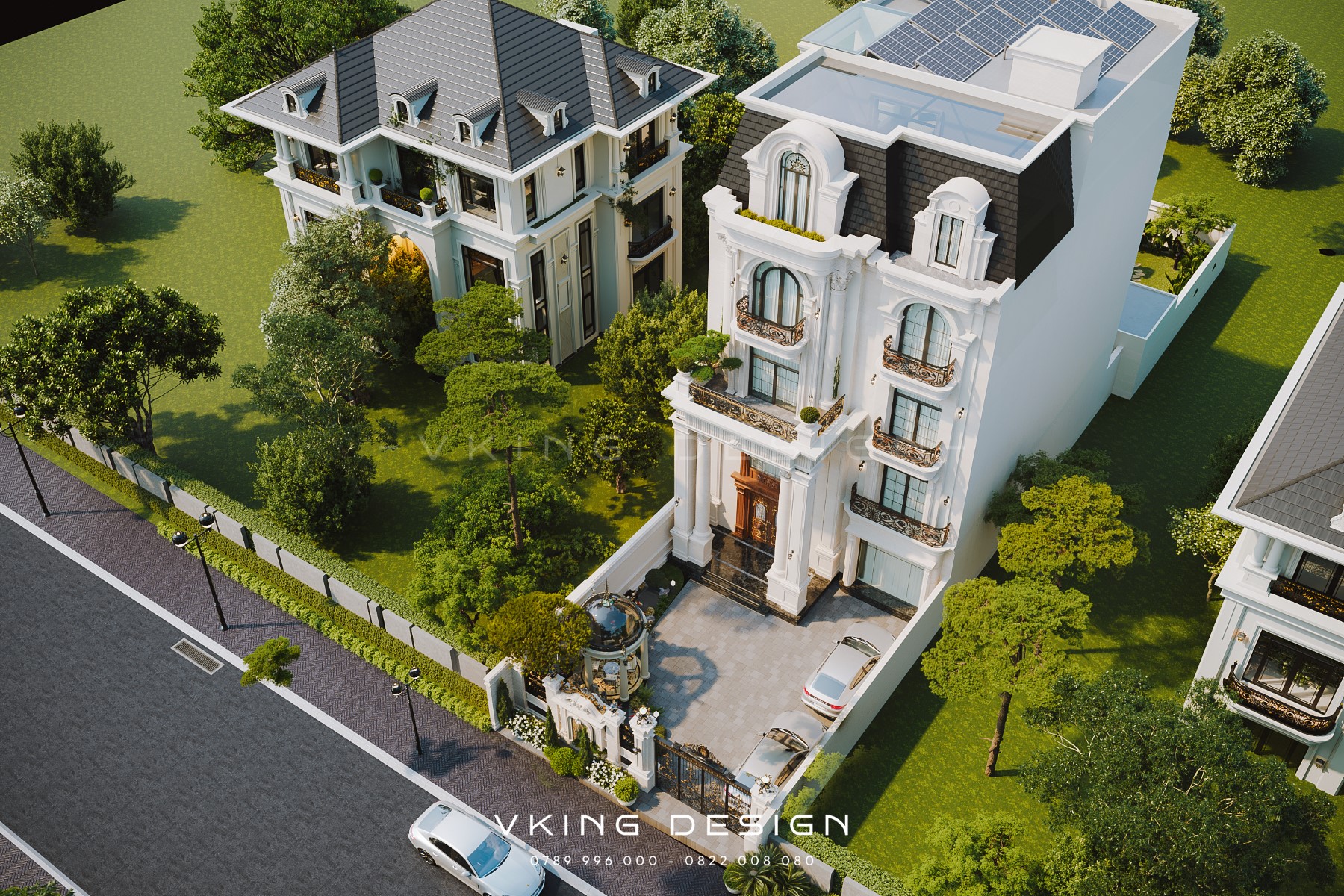 VẺ ĐẸP SANG TRỌNG CỦA BIỆT THỰ TÂN CỔ ĐIỂN 4 TẦNG MÁI MANSARD VK26036 6 thiet ke biet thu tan co dien sang trong dang cap vk26036 3