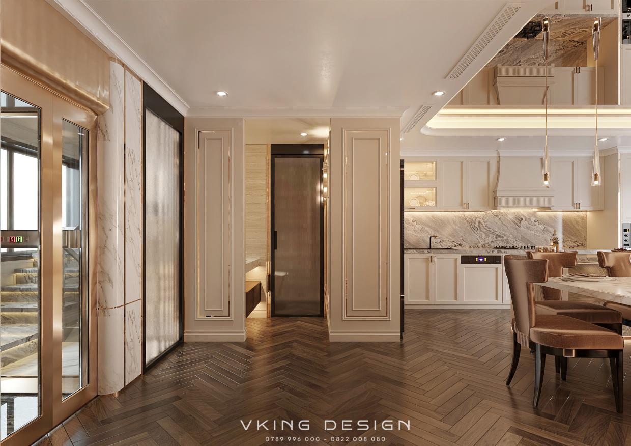 KHÔNG GIAN SỐNG TINH TẾ VỚI NỘI THẤT TÂN CỔ ĐIỂN NT26013 9 thiet ke noi that phong bep sang trong nt26013 4