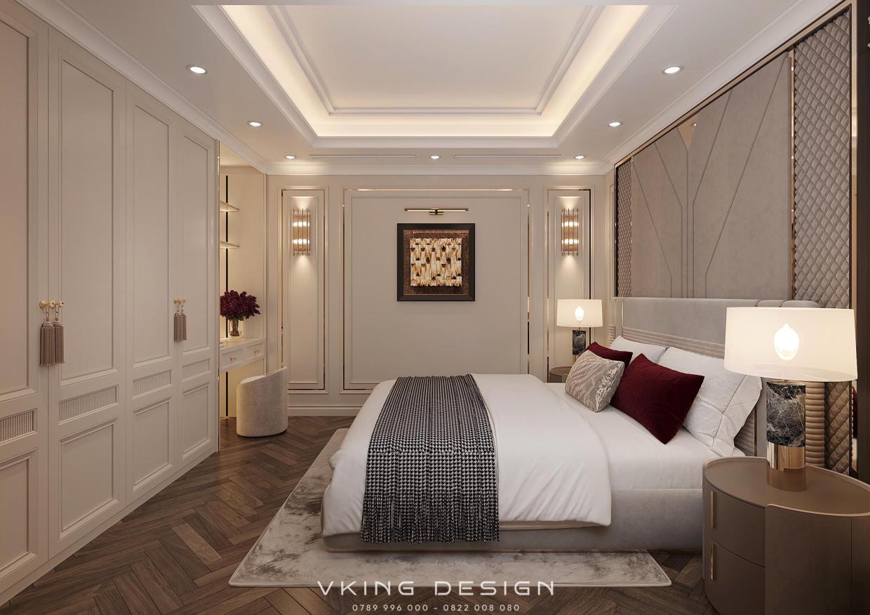 KHÔNG GIAN SỐNG TINH TẾ VỚI NỘI THẤT TÂN CỔ ĐIỂN NT26013 20 thiet ke phong ngu 1 don gian nhe nhang nt26013 2