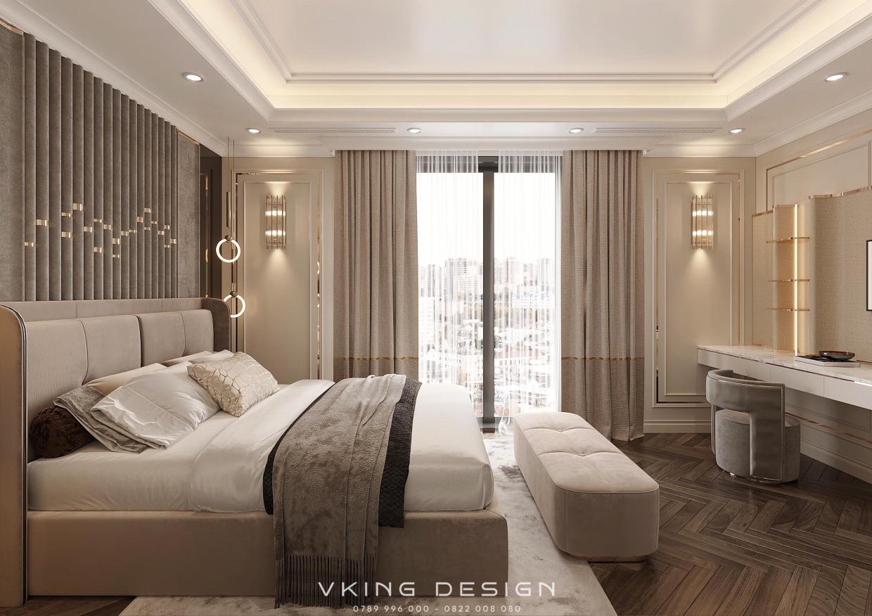 KHÔNG GIAN SỐNG TINH TẾ VỚI NỘI THẤT TÂN CỔ ĐIỂN NT26013 16 thiet ke phong ngu 2 noi that tinh te nt26013 1