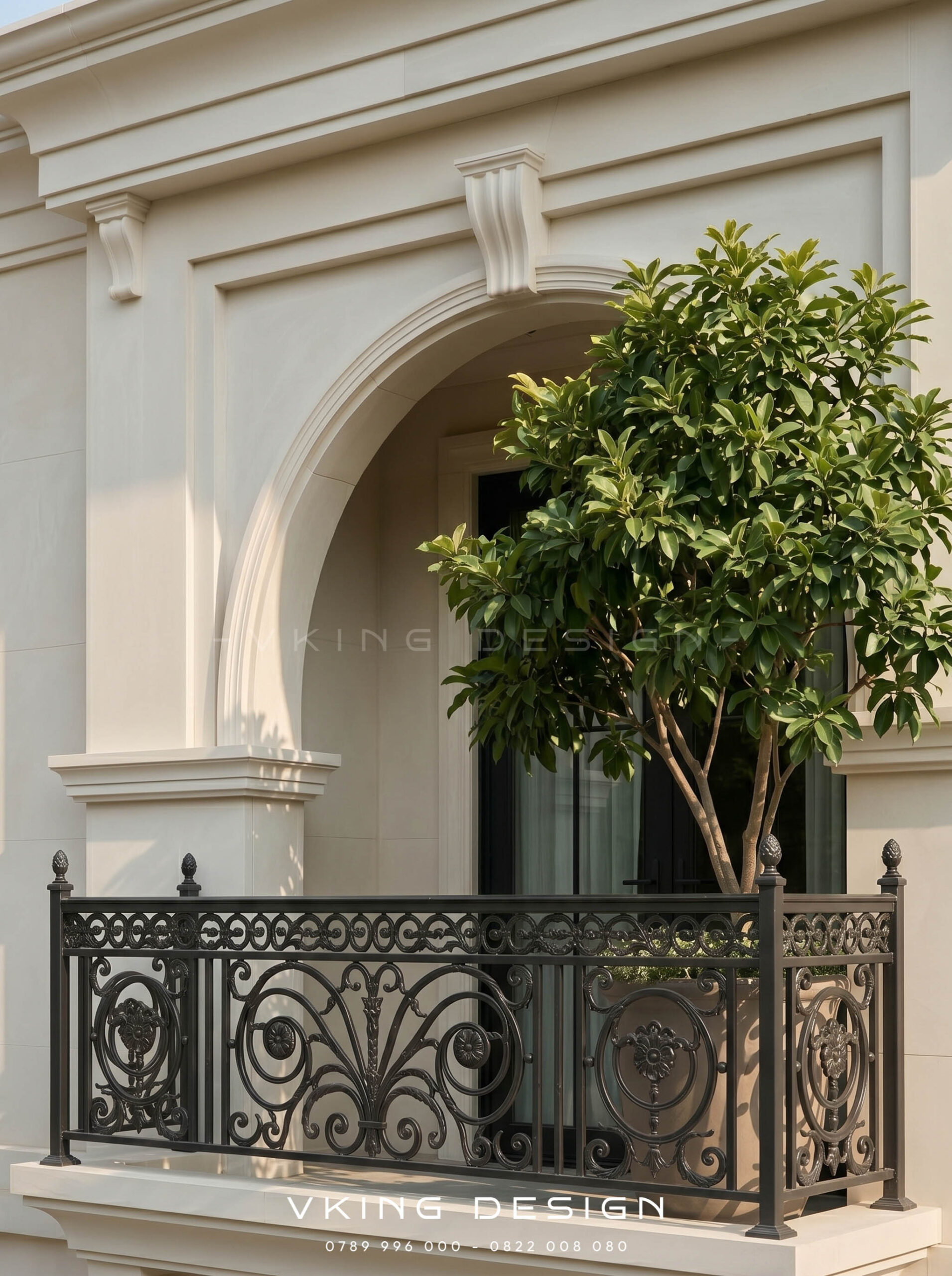THIẾT KẾ BIỆT THỰ PHỐ TÂN CỔ ĐIỂN PHONG CÁCH PHÁP SANG TRỌNG VK26053 10 Biệt thự tân cổ điển
