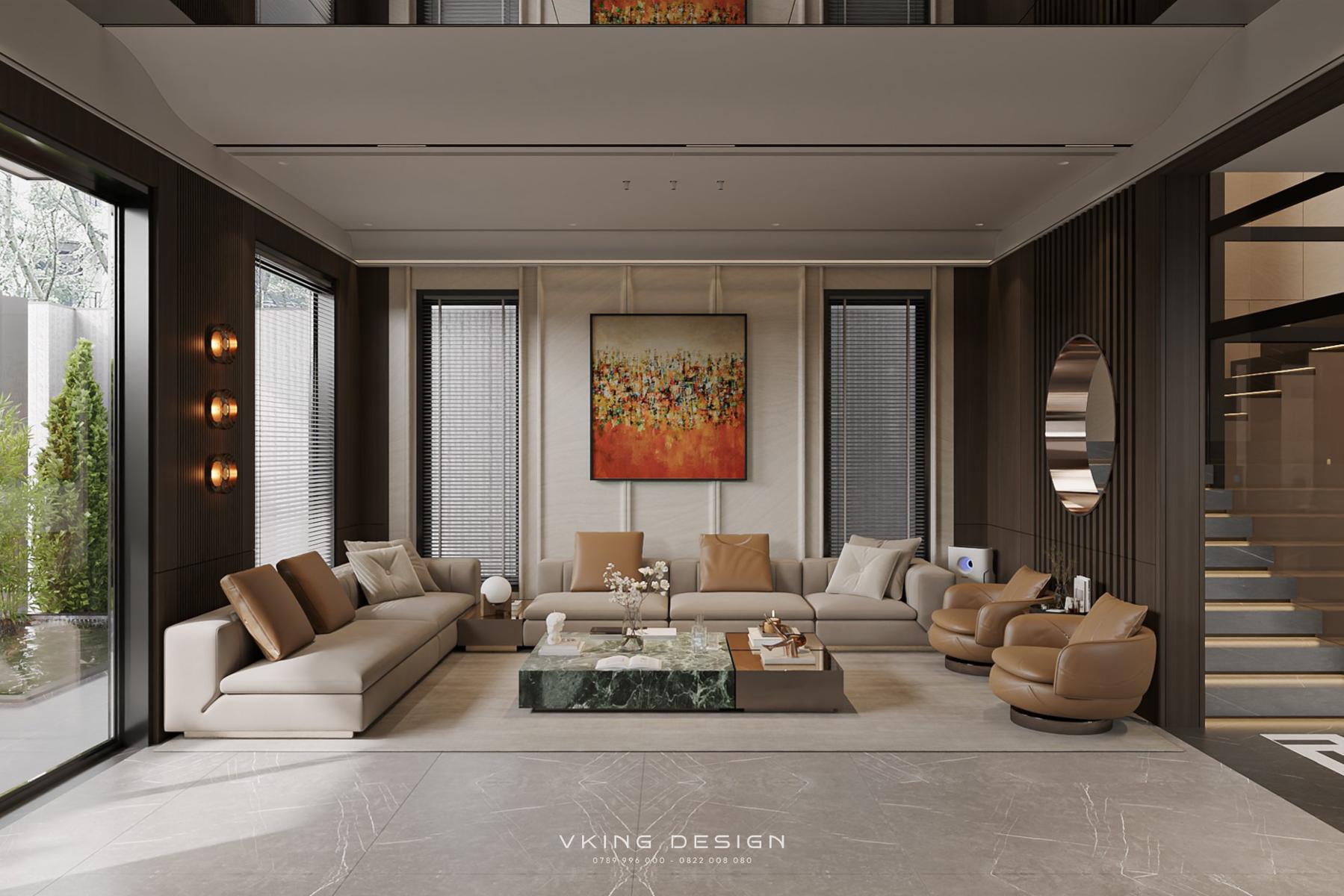 NỘI THẤT HIỆN ĐẠI THANH LỊCH TRONG TỪNG GÓC NHÌN NT26037 1 1 thiet ke noi that phong khach hien dai 1