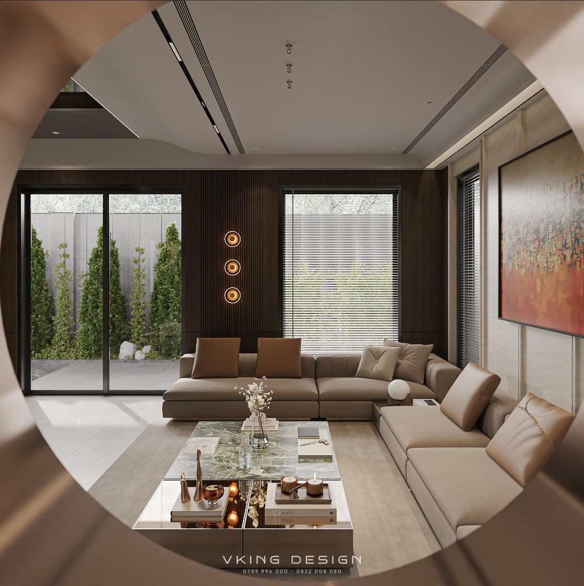 NỘI THẤT HIỆN ĐẠI THANH LỊCH TRONG TỪNG GÓC NHÌN NT26037 6 1 thiet ke noi that phong khach hien dai 6