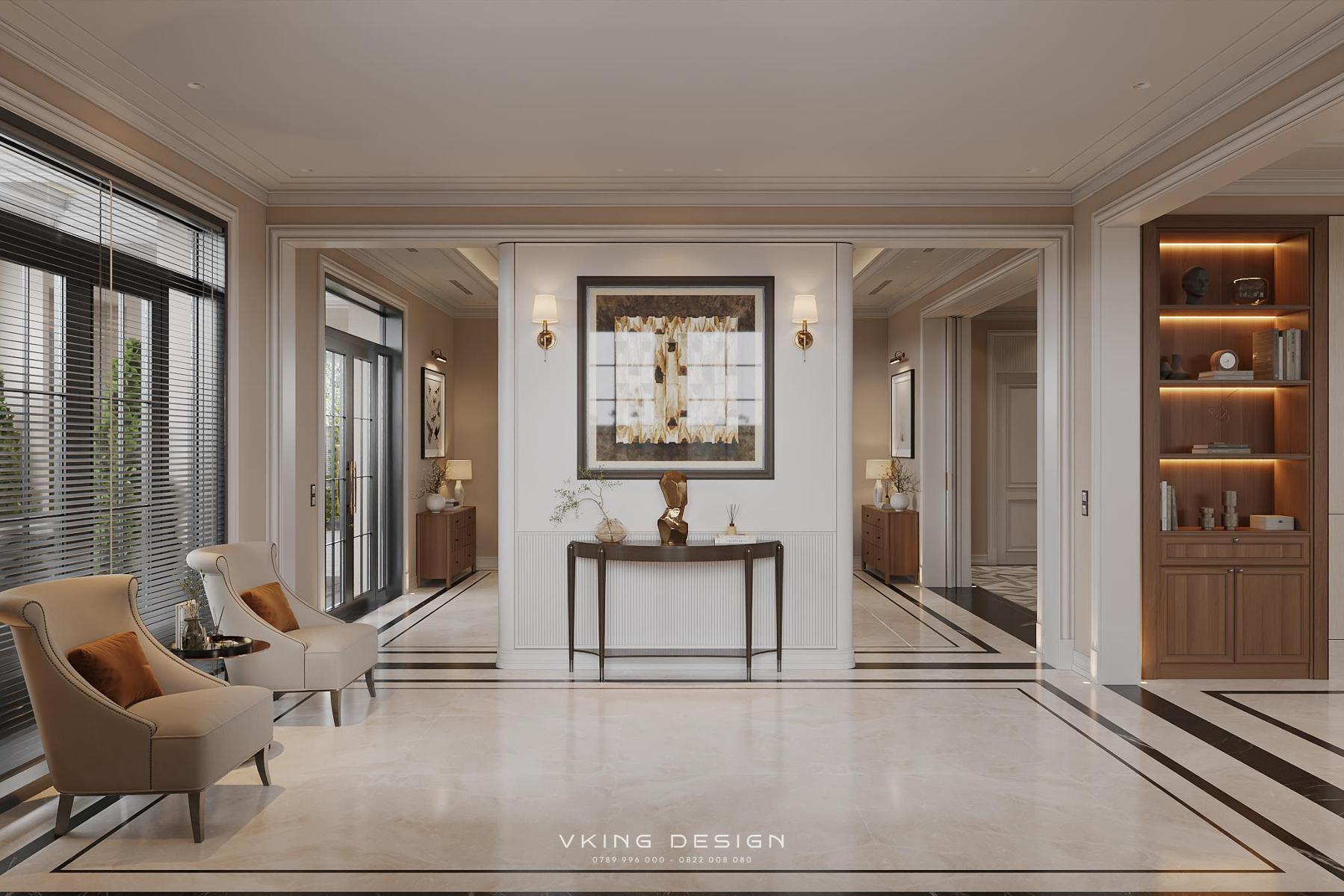 NỘI THẤT TÂN CỔ ĐIỂN VỚI NÉT ĐẸP QUÝ PHÁI NT26030 1 1 thiet ke phong sanh 1