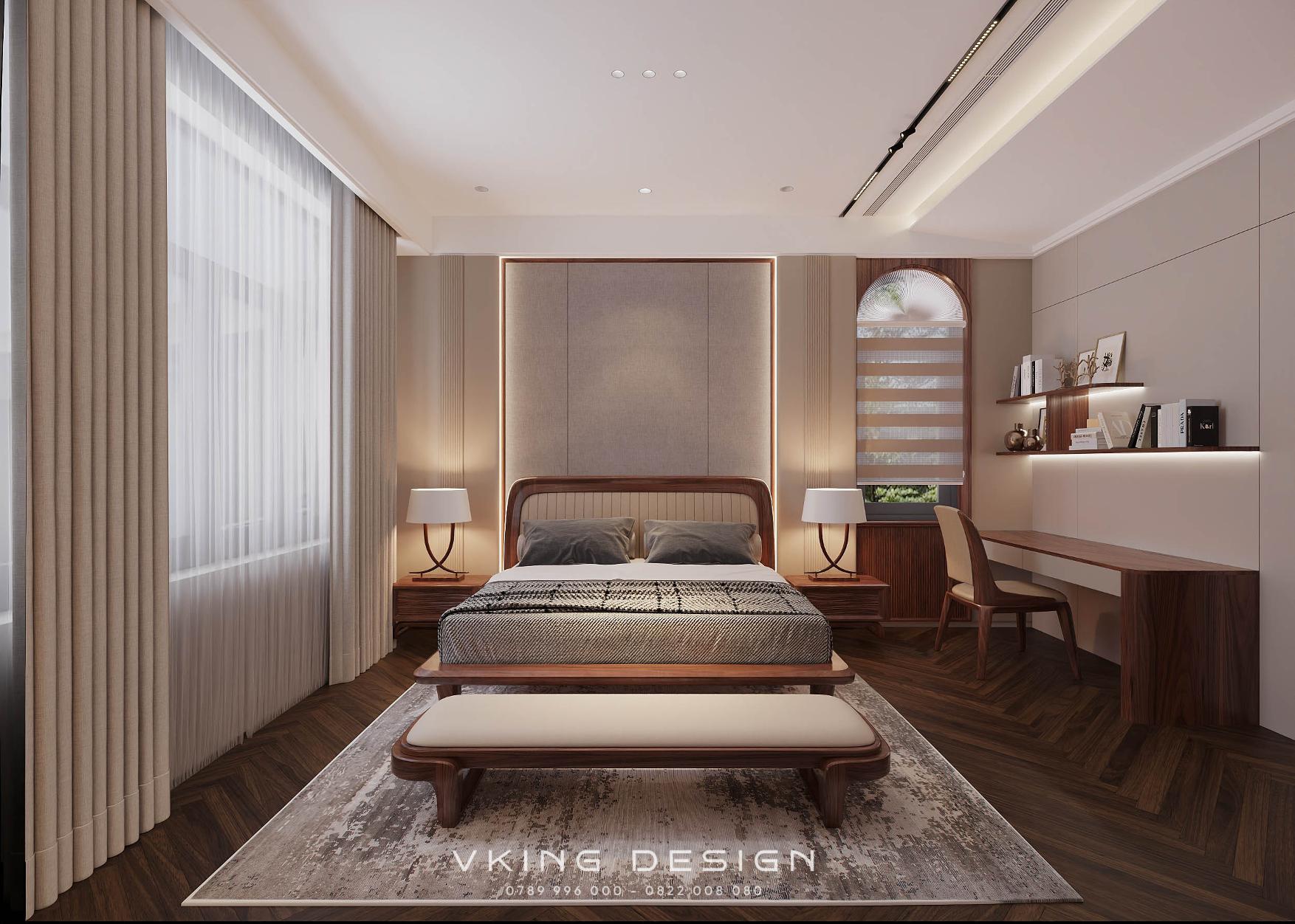 NỘI THẤT GỖ ÓC CHÓ TINH TẾ VÀ ĐẲNG CẤP NT26014 40 10 thiet ke phong ngu 03 1