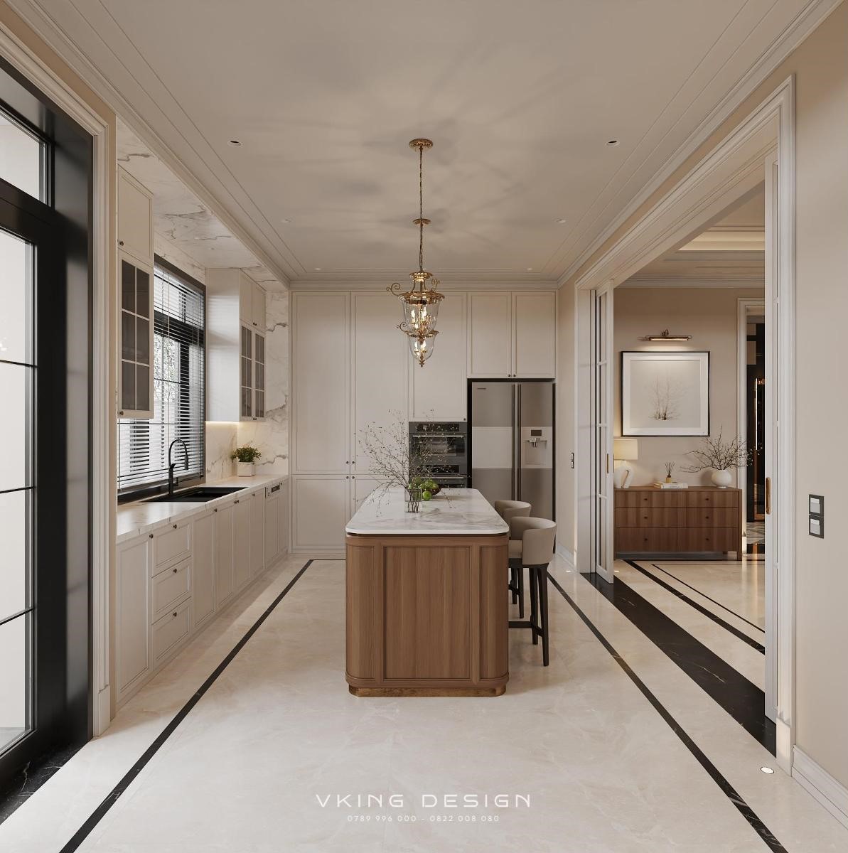 NỘI THẤT TÂN CỔ ĐIỂN VỚI NÉT ĐẸP QUÝ PHÁI NT26030 16 2 thiet ke phong bep an 10