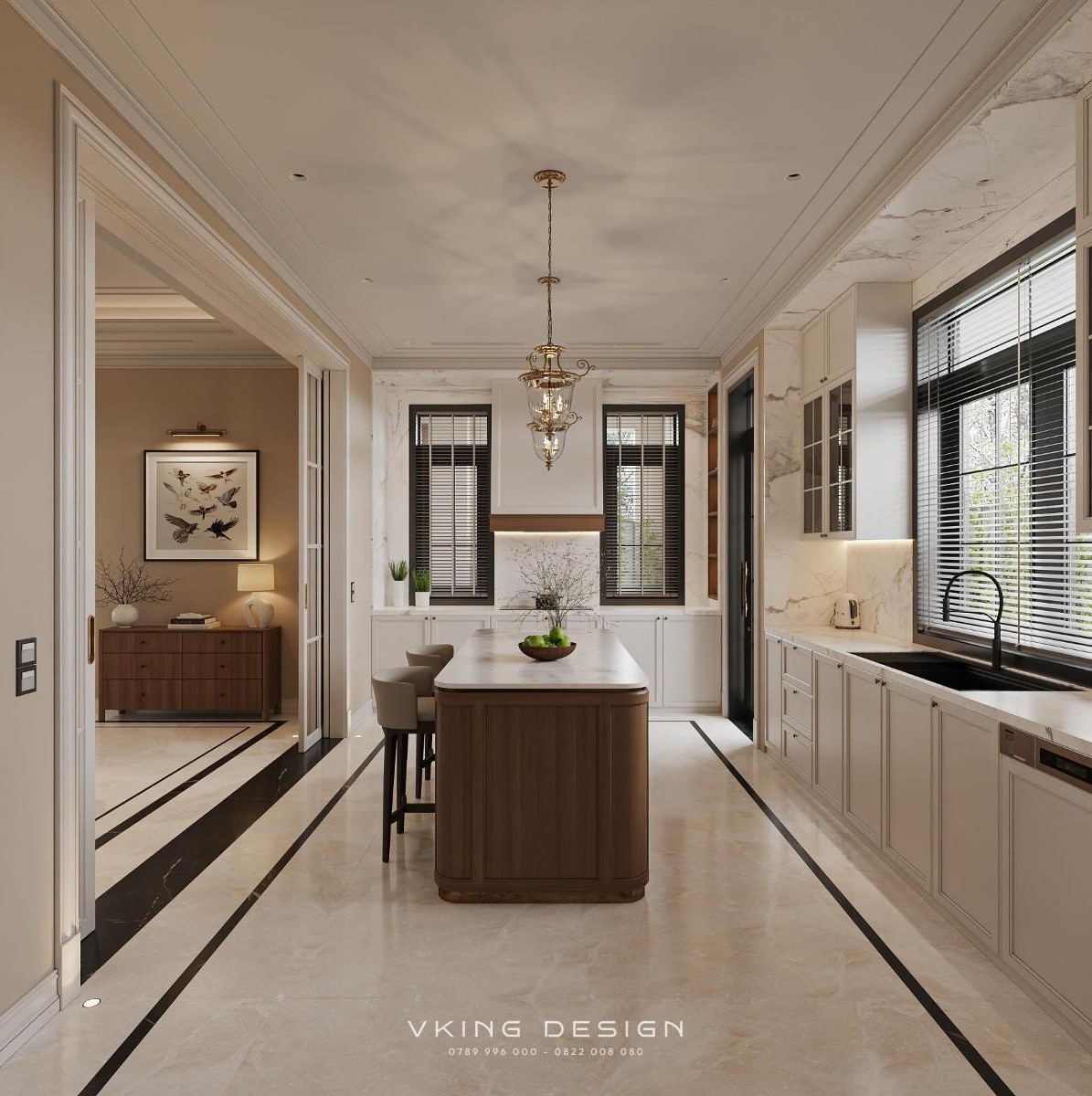 NỘI THẤT TÂN CỔ ĐIỂN VỚI NÉT ĐẸP QUÝ PHÁI NT26030 17 2 thiet ke phong bep an 11