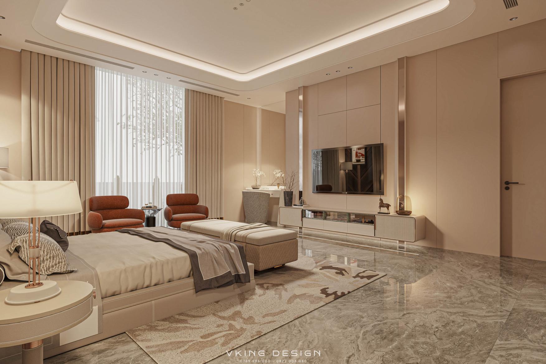 KHÔNG GIAN NỘI THẤT THỜI THƯỢNG TRONG BIỆT THỰ NT26040 27 4 thiet ke phong ngu master 11