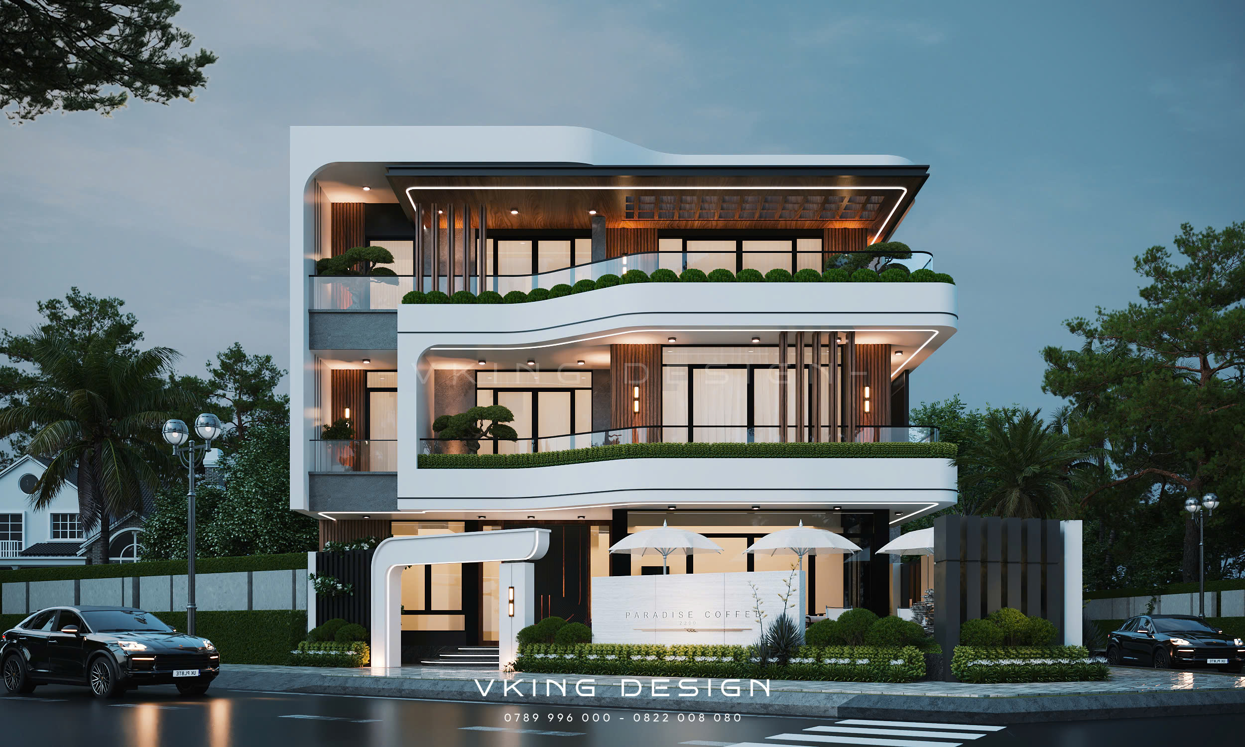 TỪ NHÀ PHỐ ĐẾN BIỆT THỰ HIỆN ĐẠI: GIẢI PHÁP KIẾN TRÚC KẾT HỢP Ở VÀ CHO THUÊ 6 biet thu hien dai 3 tang ket hop kinh doanh VK26025 1 1