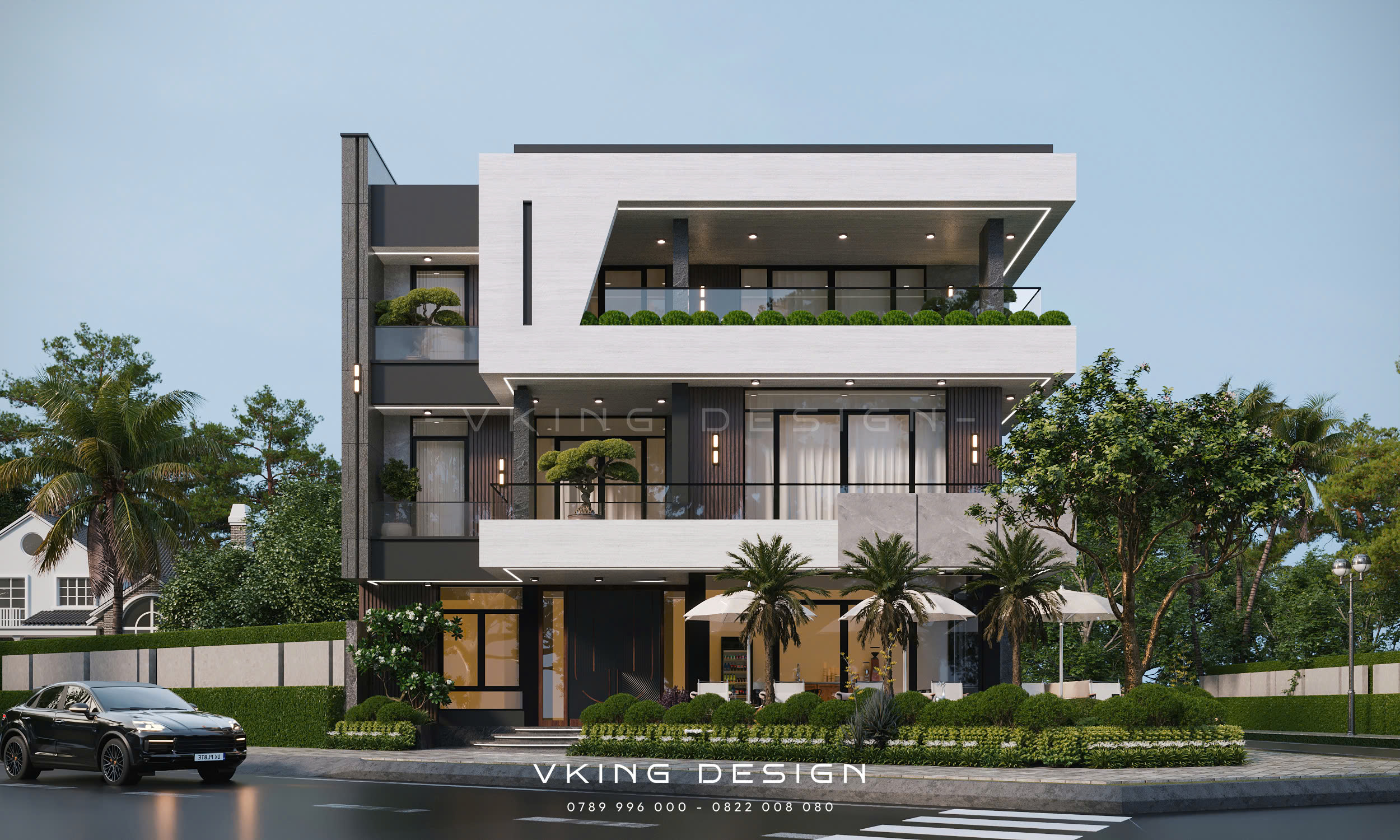 TỪ NHÀ PHỐ ĐẾN BIỆT THỰ HIỆN ĐẠI: GIẢI PHÁP KIẾN TRÚC KẾT HỢP Ở VÀ CHO THUÊ 3 biet thu hien dai 3 tang ket hop kinh doanh VK26039 1