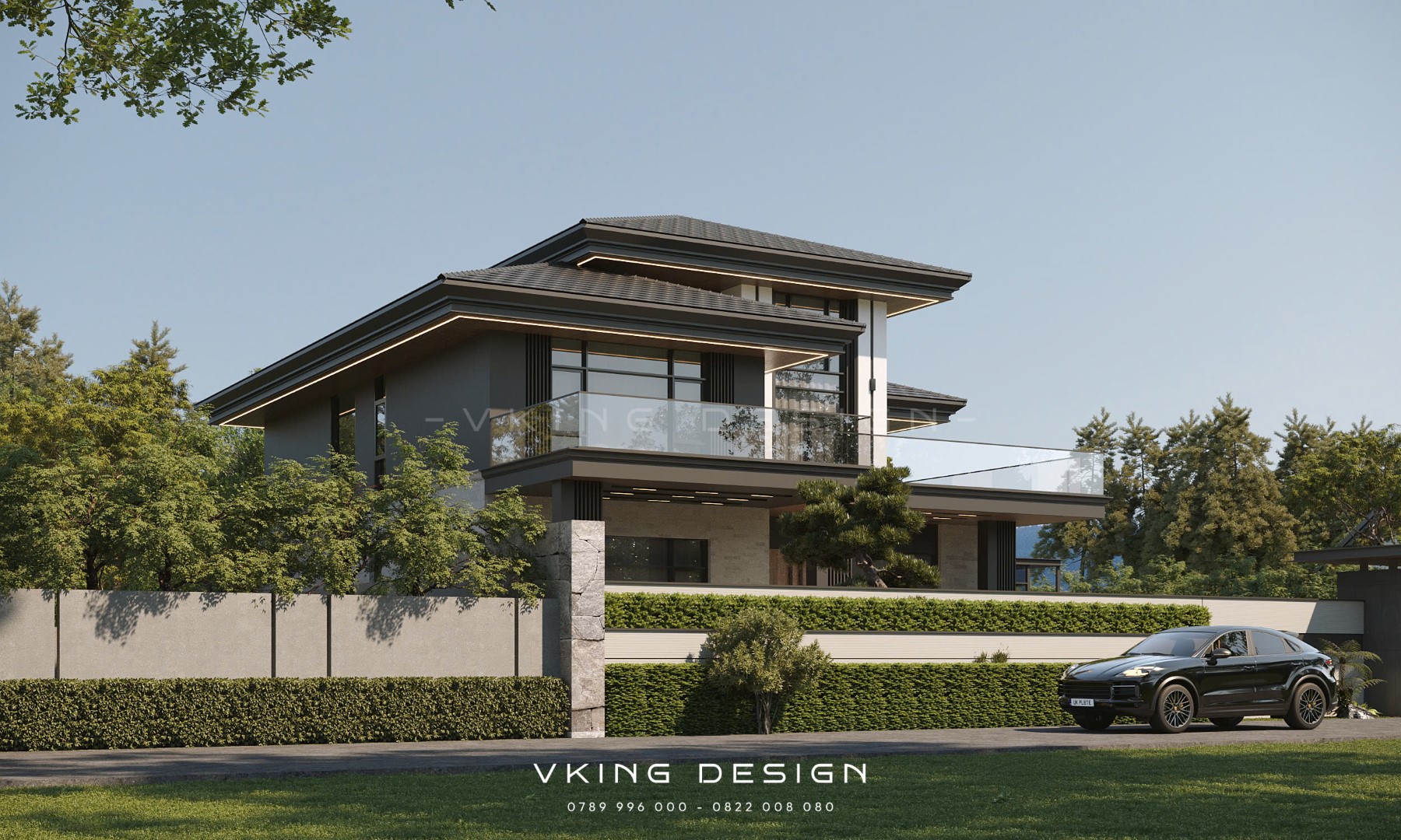 NÉT ĐẸP HIỆN ĐẠI VÀ THANH LỊCH TRONG BIỆT THỰ 2 TẦNG VK26072 3 thiet ke biet thu hien dai 2 tang mai nhat vk26072 4