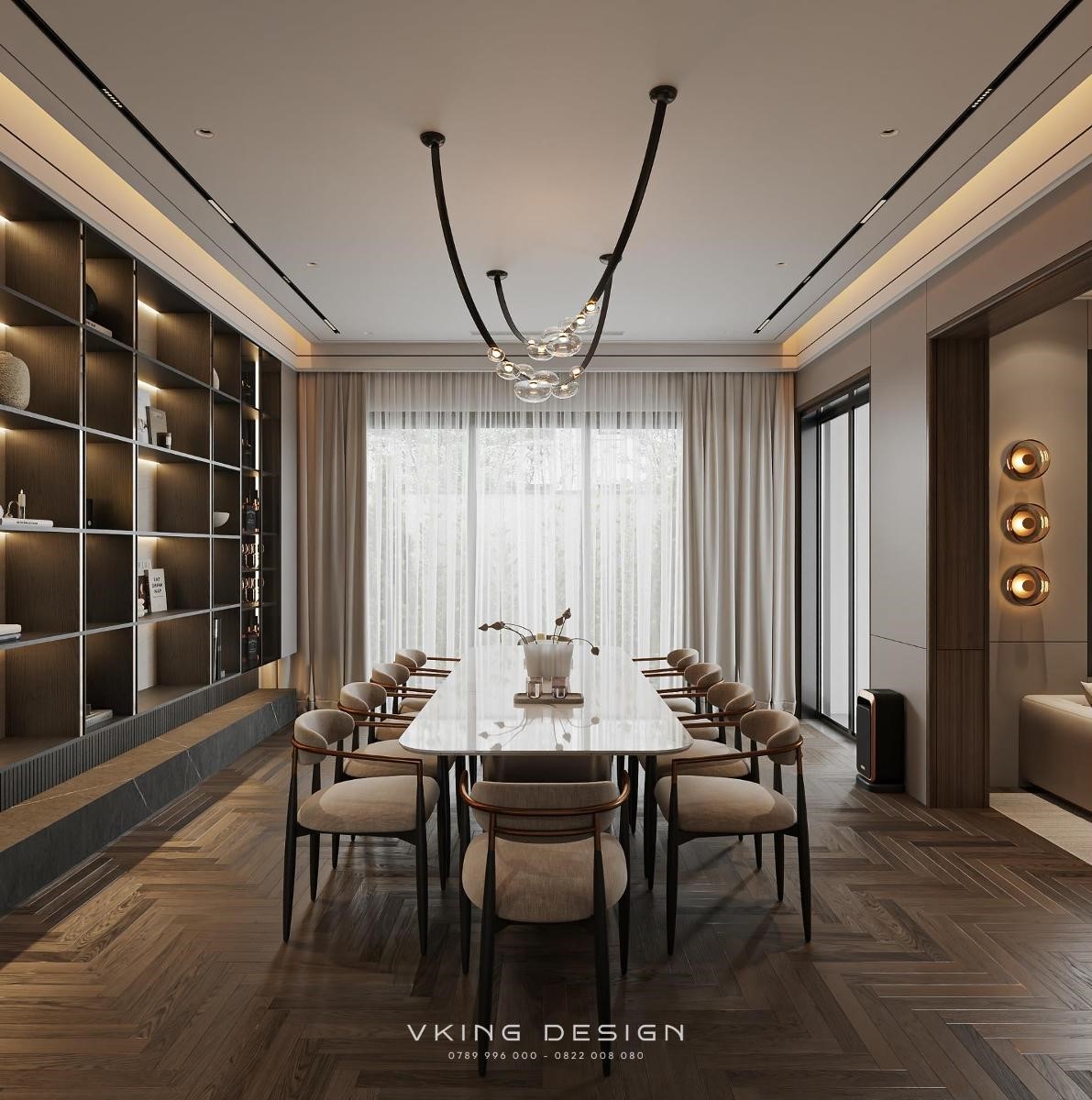 NỘI THẤT BIỆT THỰ HIỆN ĐẠI TINH TẾ NT26017 12 thiet ke noi that phong an hien dai sang trong nt26017 3