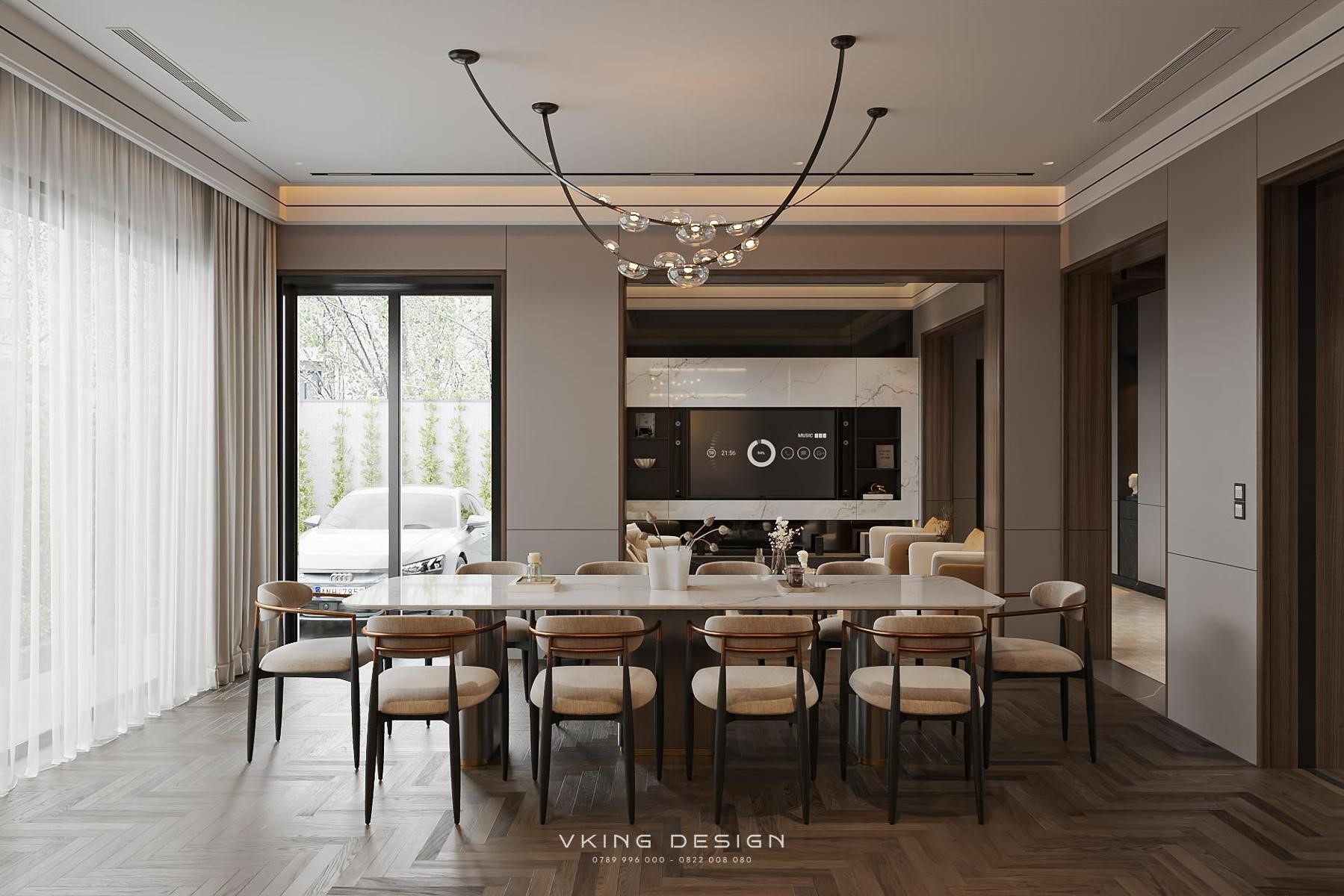 NỘI THẤT BIỆT THỰ HIỆN ĐẠI TINH TẾ NT26017 14 thiet ke noi that phong an hien dai sang trong nt26017 5