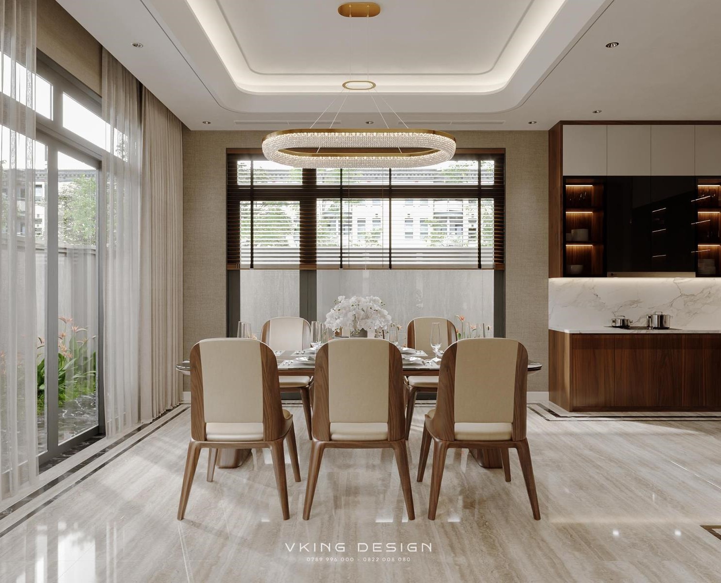 NỘI THẤT HIỆN ĐẠI NHẸ NHÀNG THANH LỊCH NT26007 9 thiet ke noi that phong bep gon gang tinh gian nt26007 1