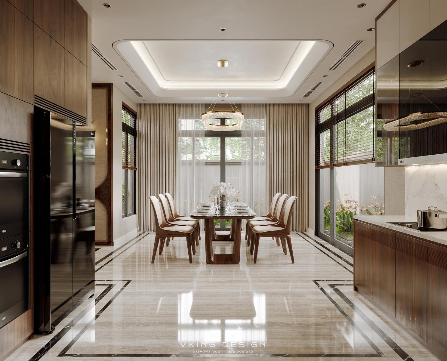 NỘI THẤT HIỆN ĐẠI NHẸ NHÀNG THANH LỊCH NT26007 14 thiet ke noi that phong bep gon gang tinh gian nt26007 6