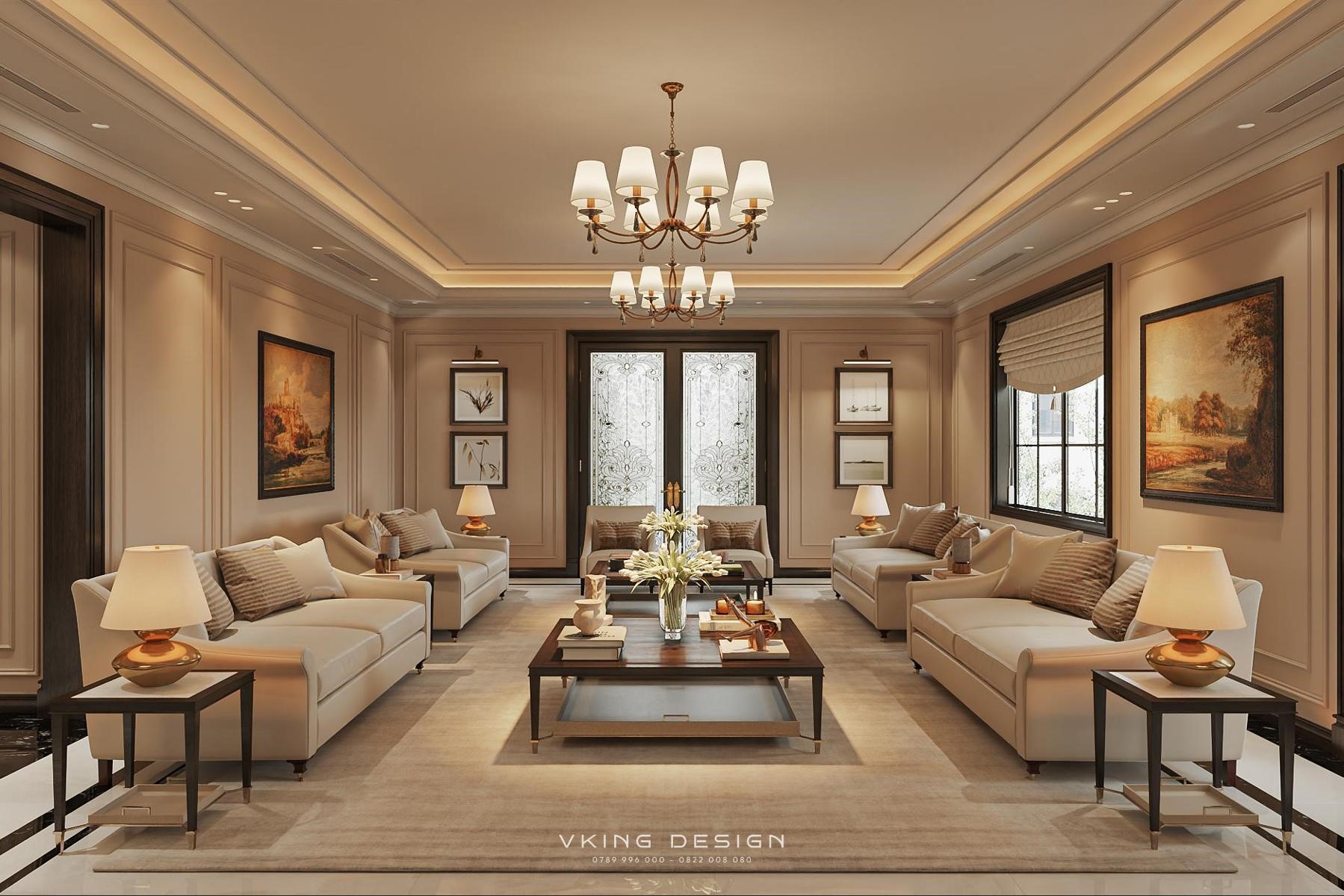 NỘI THẤT BIỆT THỰ TÂN CỔ ĐIỂN ĐẸP SANG TRỌNG NT26031 5 thiet ke noi that phong khach cao cap luxury nt26012 5