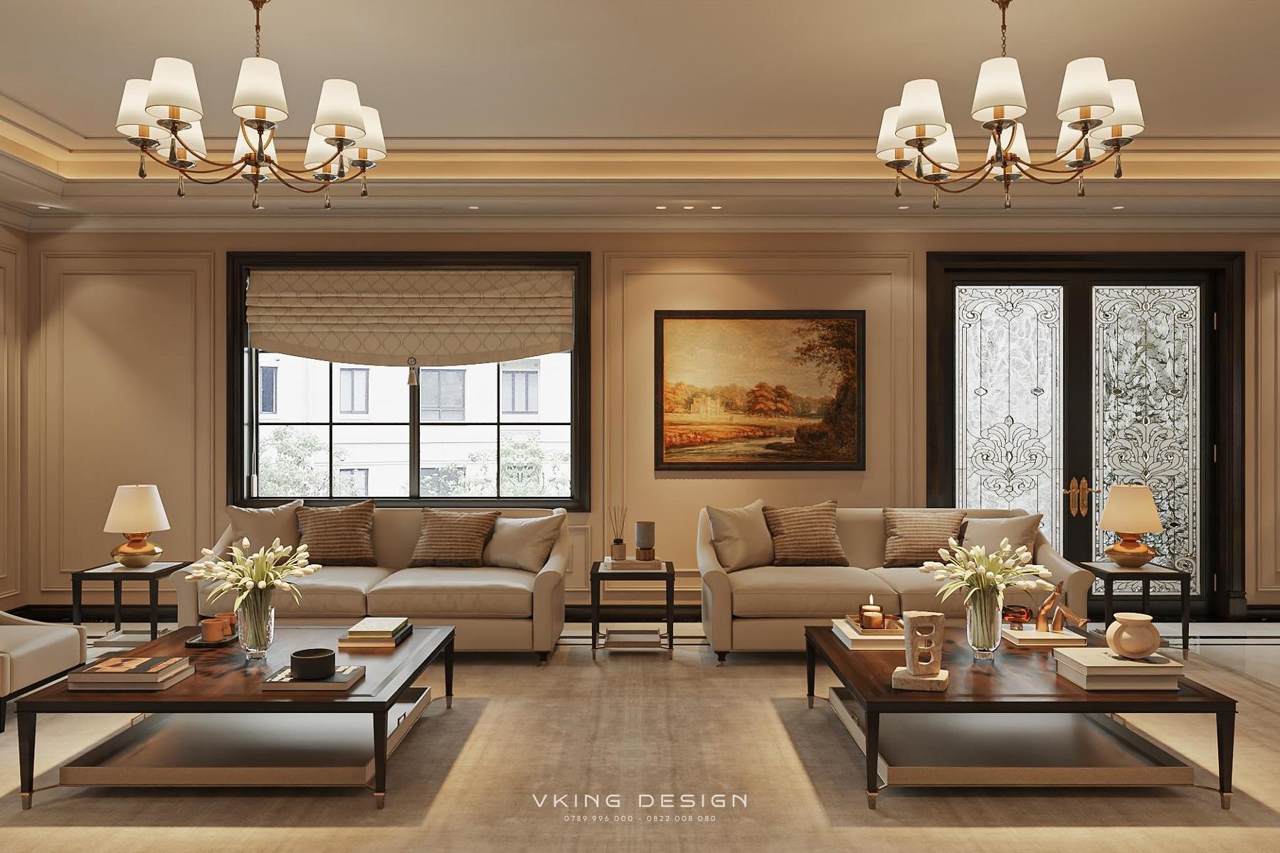 NỘI THẤT BIỆT THỰ TÂN CỔ ĐIỂN ĐẸP SANG TRỌNG NT26031 6 thiet ke noi that phong khach cao cap luxury nt26012 6