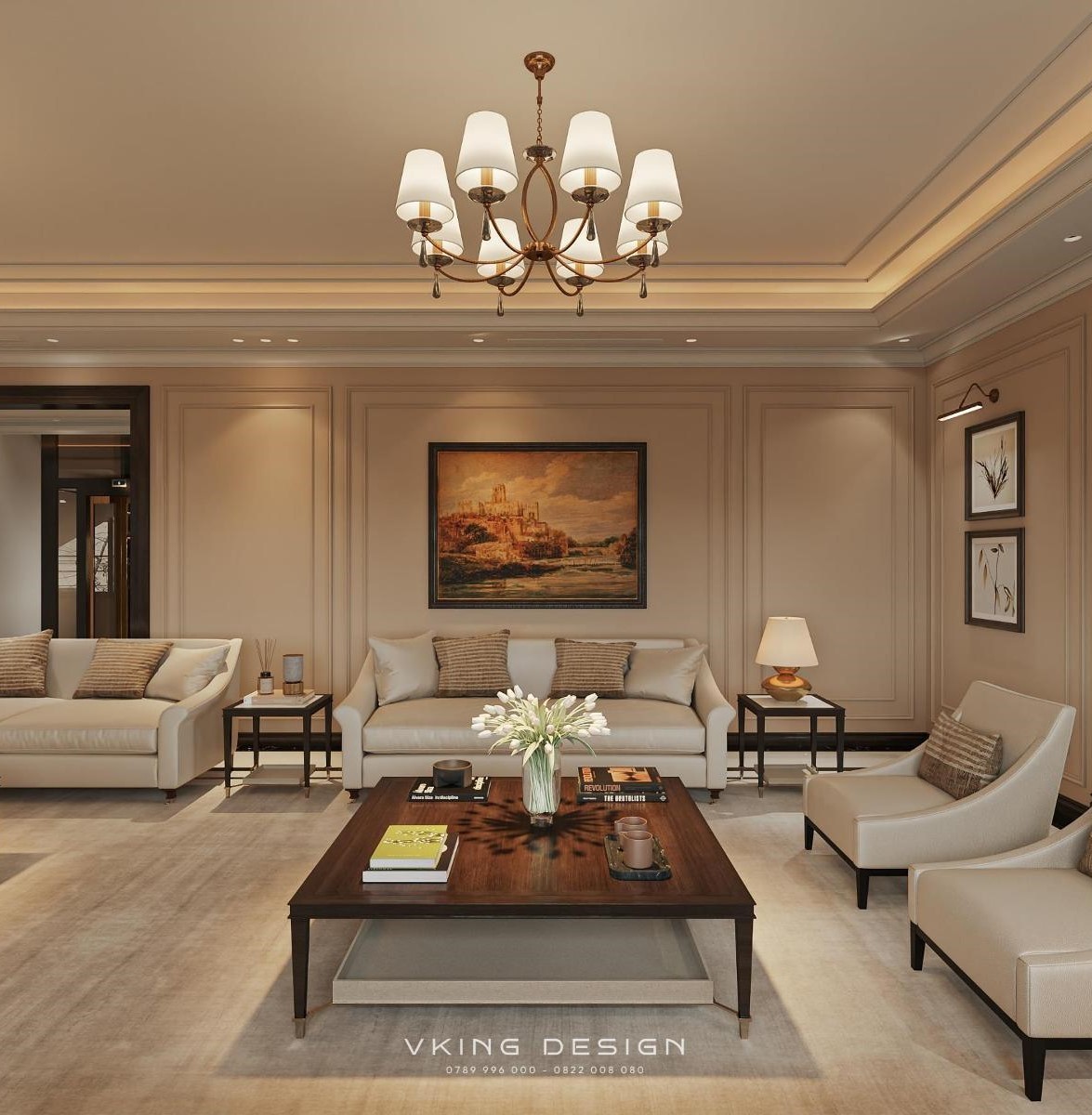 NỘI THẤT BIỆT THỰ TÂN CỔ ĐIỂN ĐẸP SANG TRỌNG NT26031 7 thiet ke noi that phong khach cao cap luxury nt26012 7