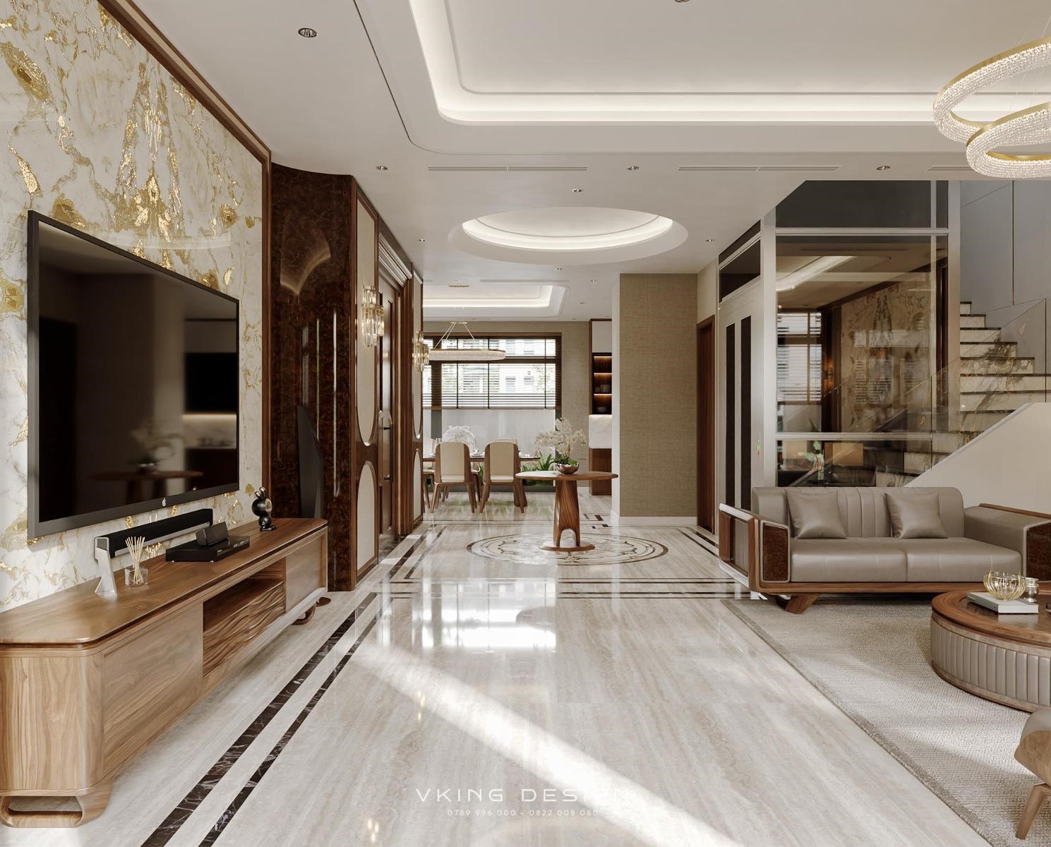 NỘI THẤT HIỆN ĐẠI NHẸ NHÀNG THANH LỊCH NT26007 1 thiet ke noi that phong khach hien dai sang trong nt26007 1