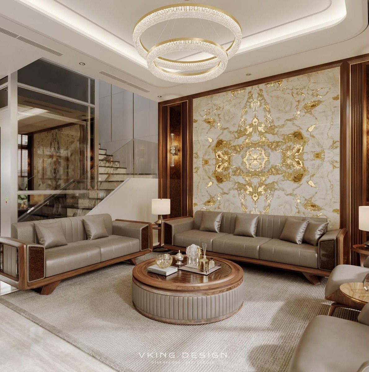 NỘI THẤT HIỆN ĐẠI NHẸ NHÀNG THANH LỊCH NT26007 3 thiet ke noi that phong khach hien dai sang trong nt26007 3