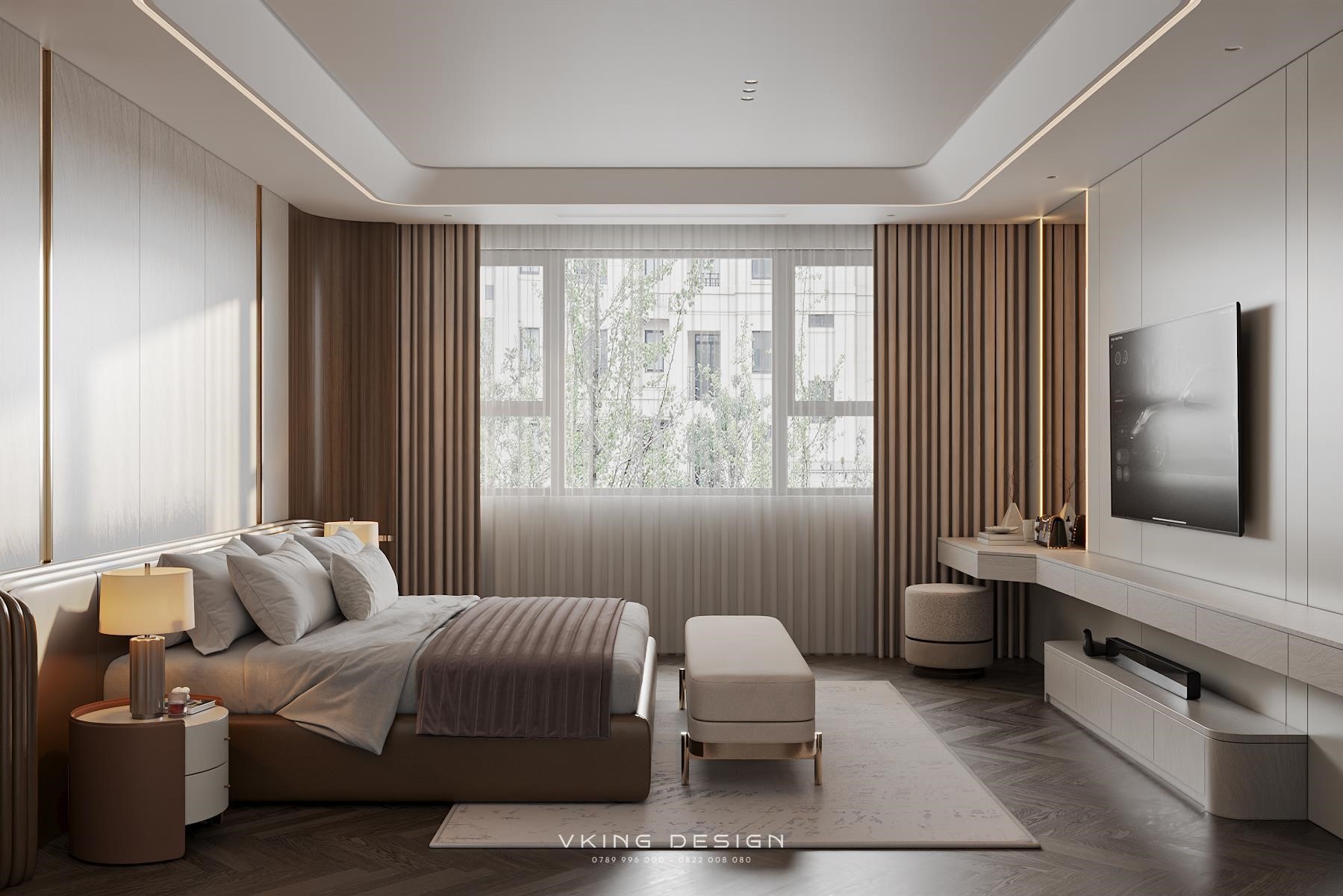 NỘI THẤT BIỆT THỰ HIỆN ĐẠI TINH TẾ NT26017 20 thiet ke noi that phong ngu master dep nt26017 2